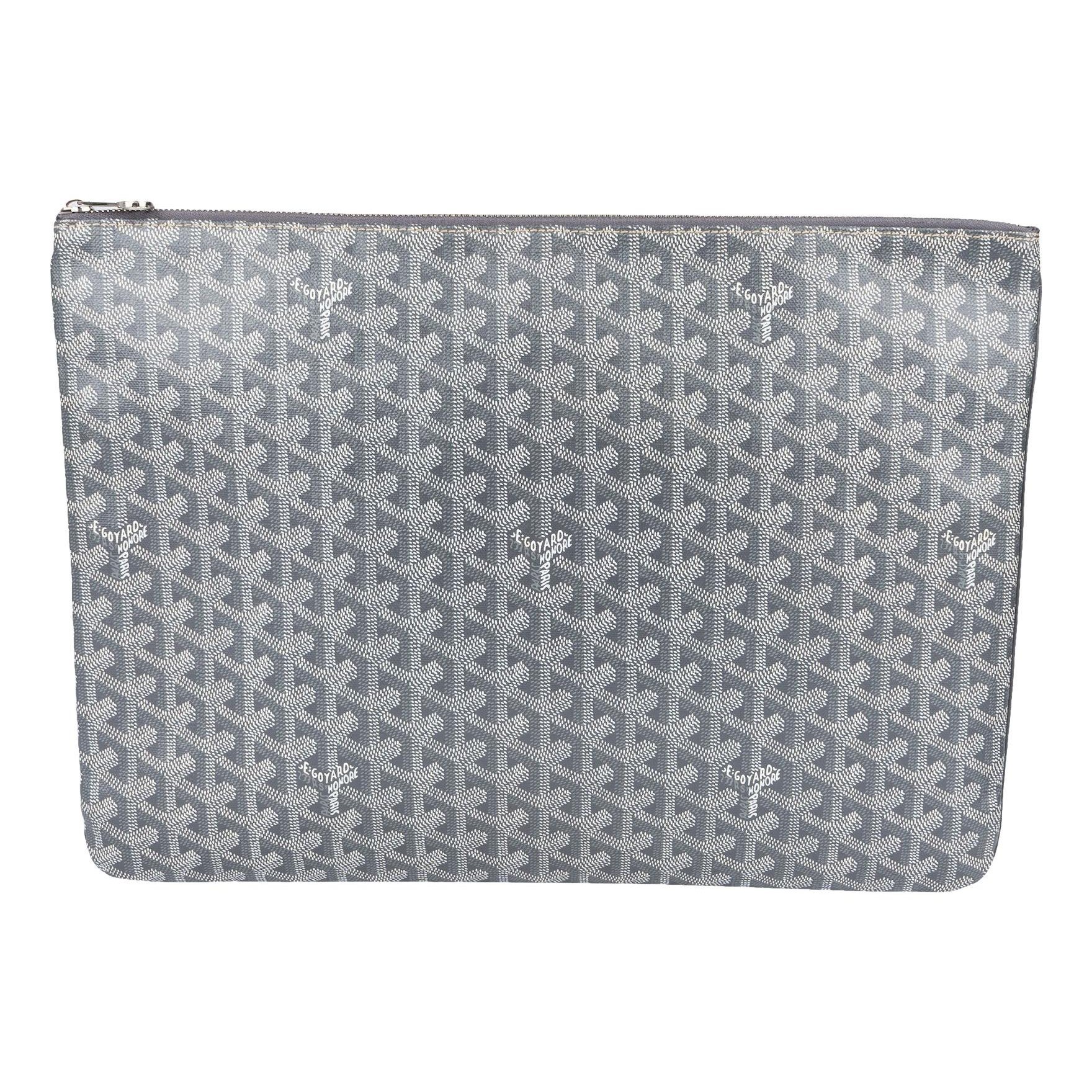 Goyard Sénat leather clutch bag