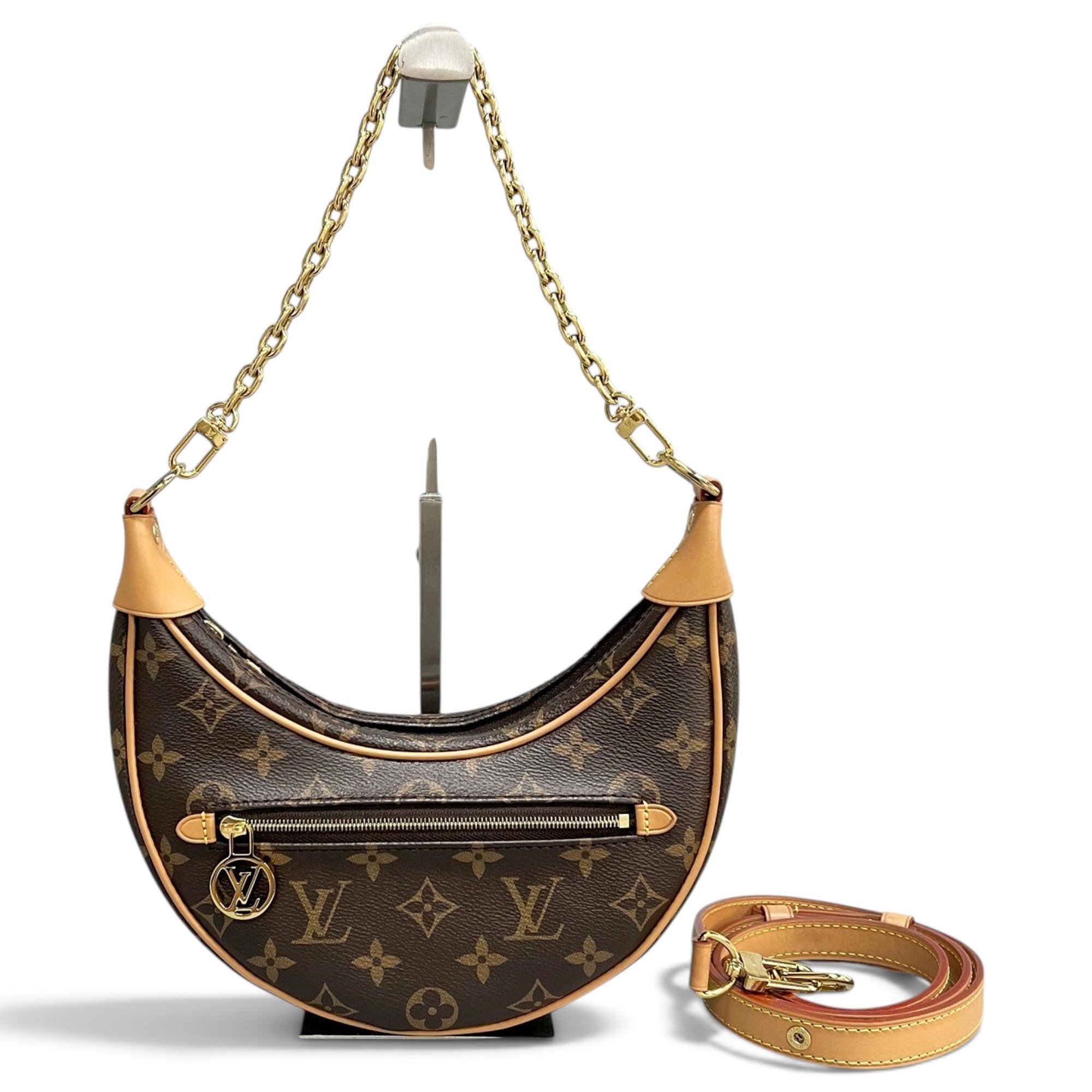 Loop leather handbag