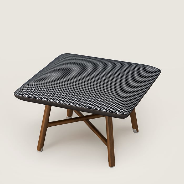 Les Necessaires d'Hermès "Carre d'Assise" Low Stool, High Model