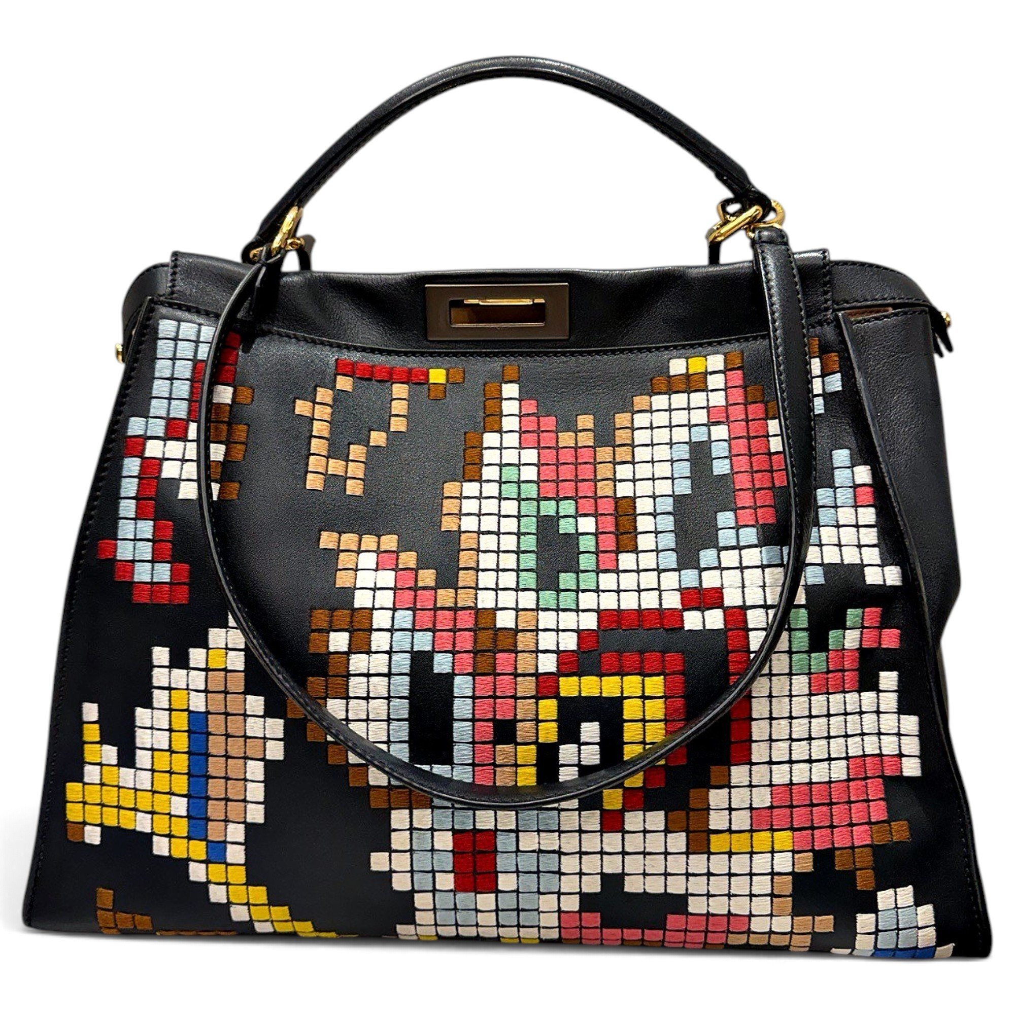 Peekaboo leather handbag
