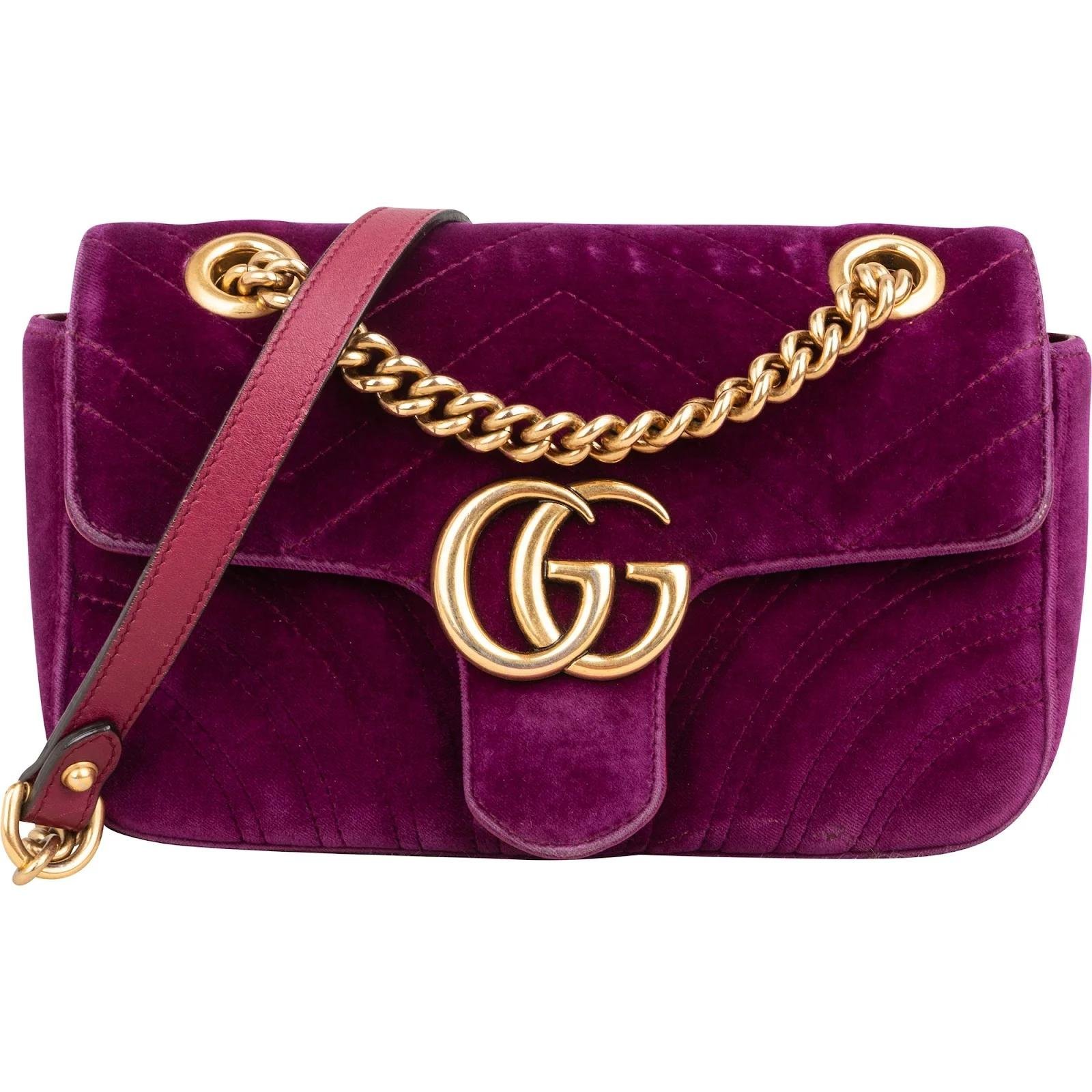 GG Marmont velvet crossbody bag