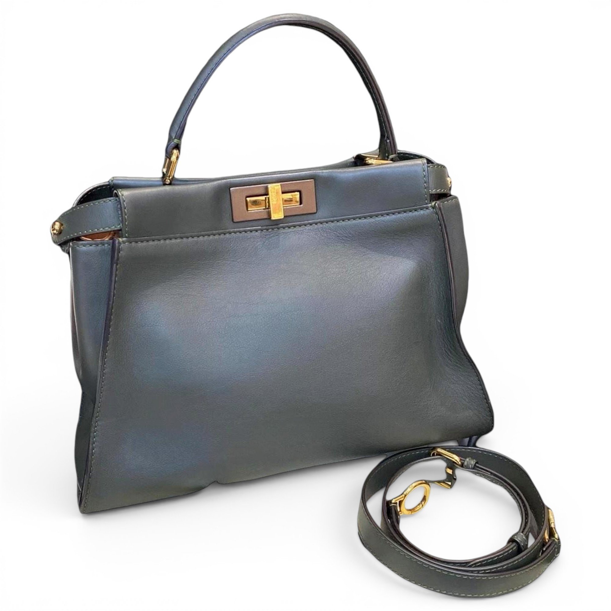 Peekaboo leather handbag