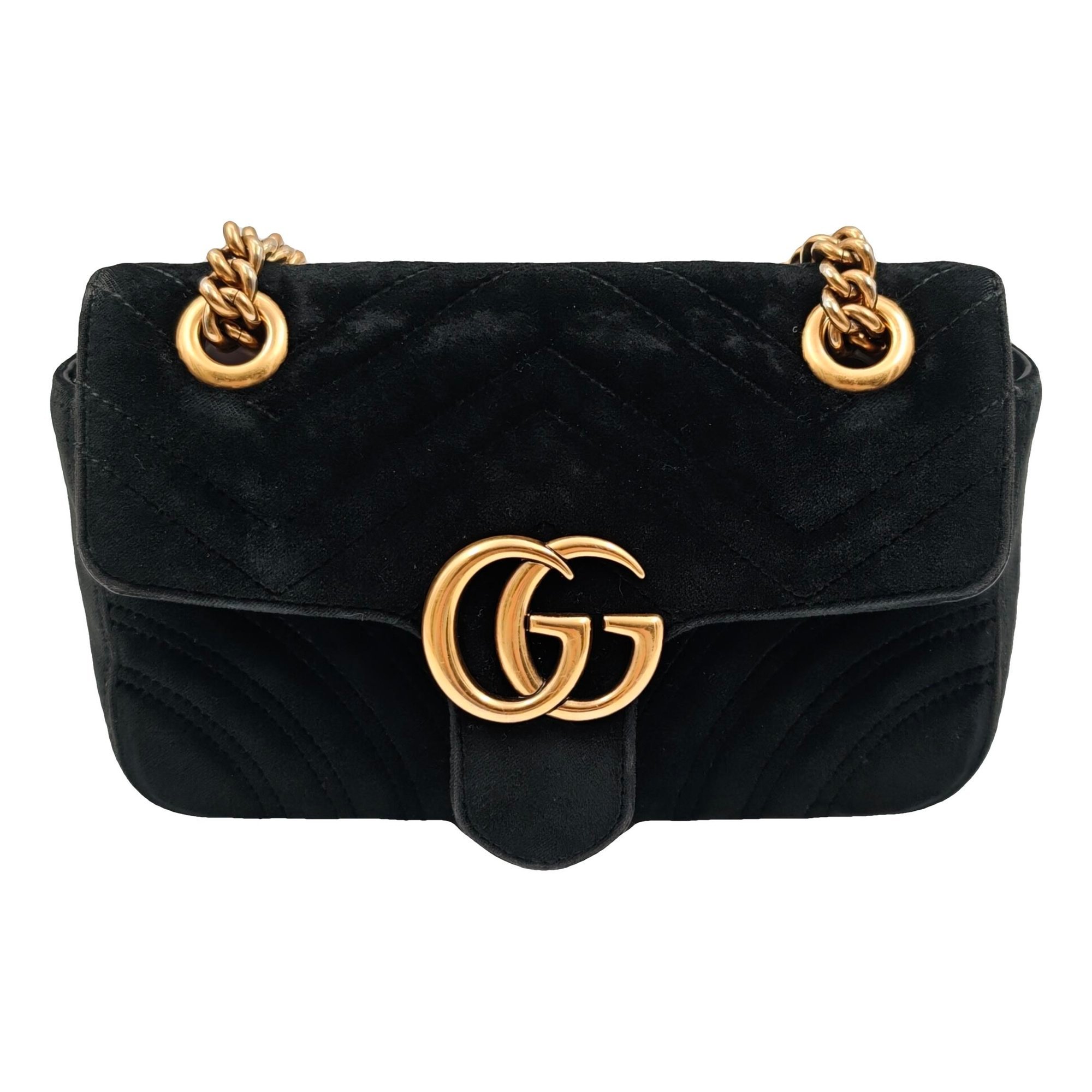GG Marmont Chain Flap velvet handbag