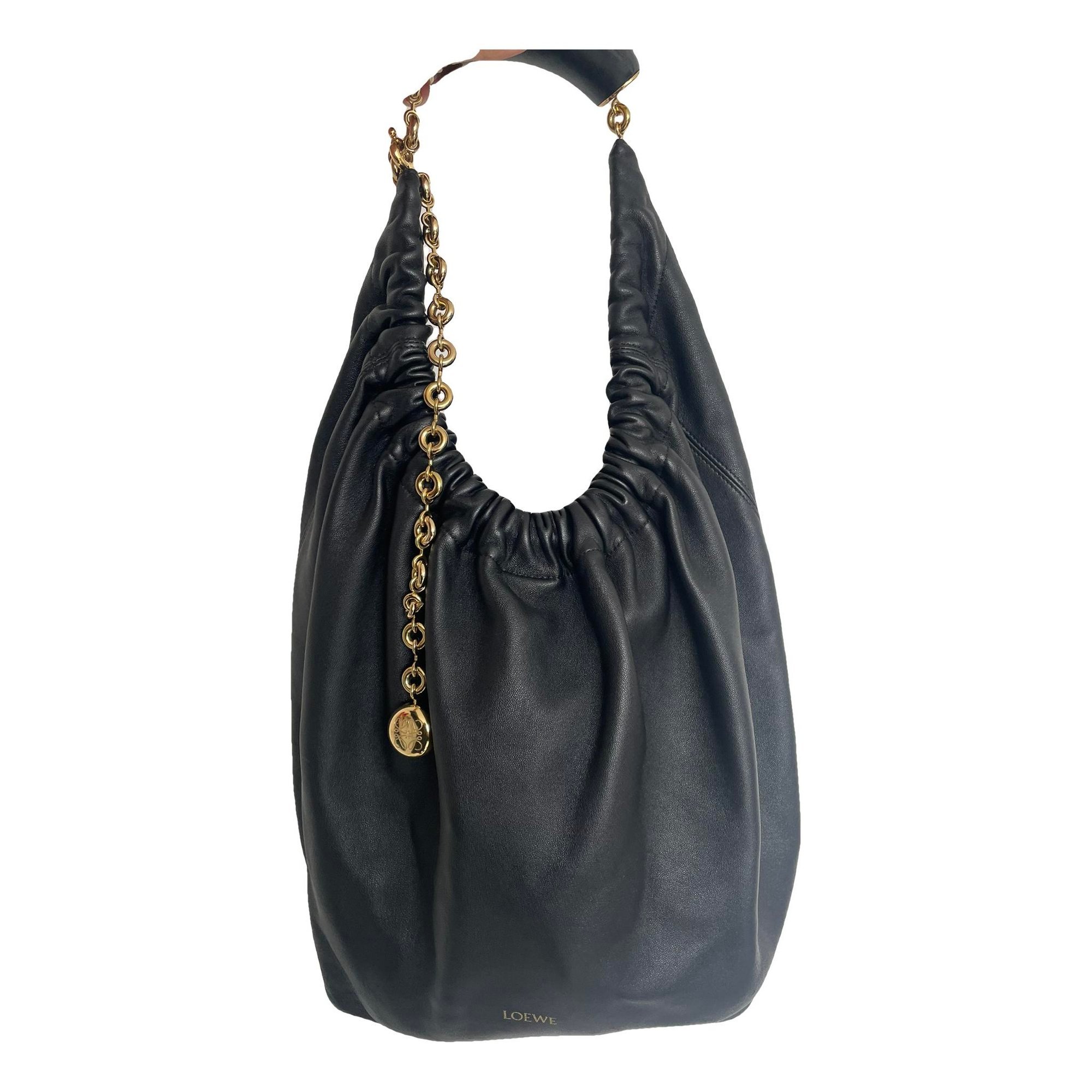 Squeeze leather handbag