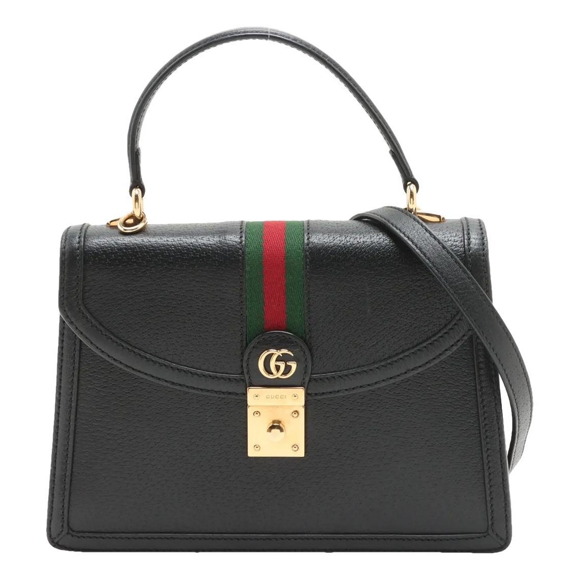 Ophidia Flap Top Handle leather handbag