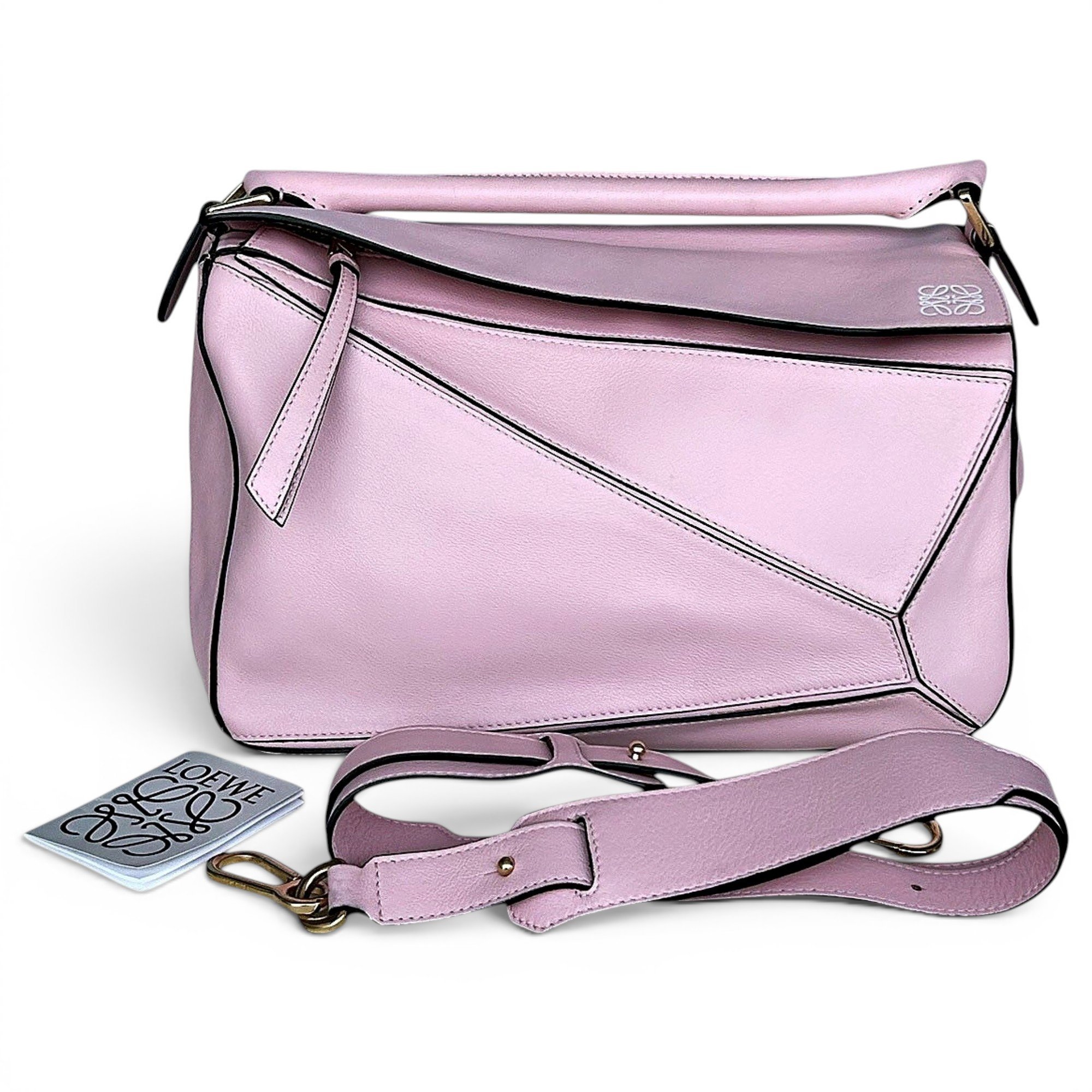 Puzzle leather handbag