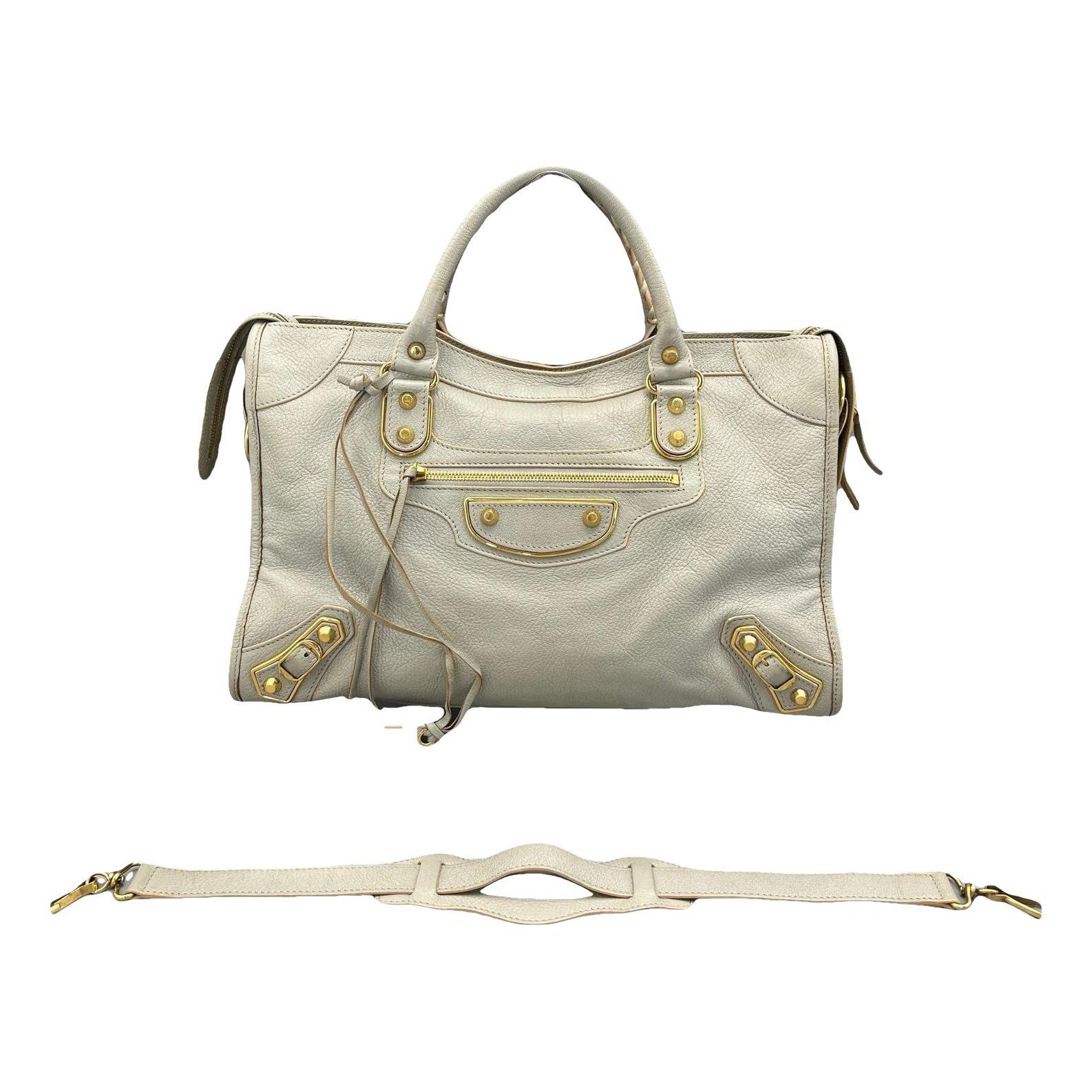 Classic Metalic leather handbag