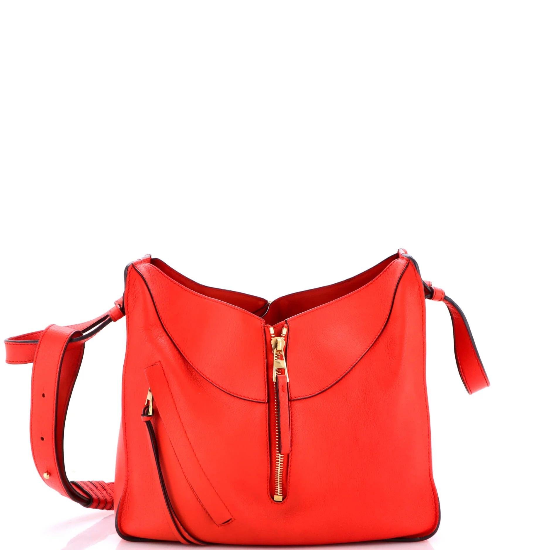 Hammock leather handbag