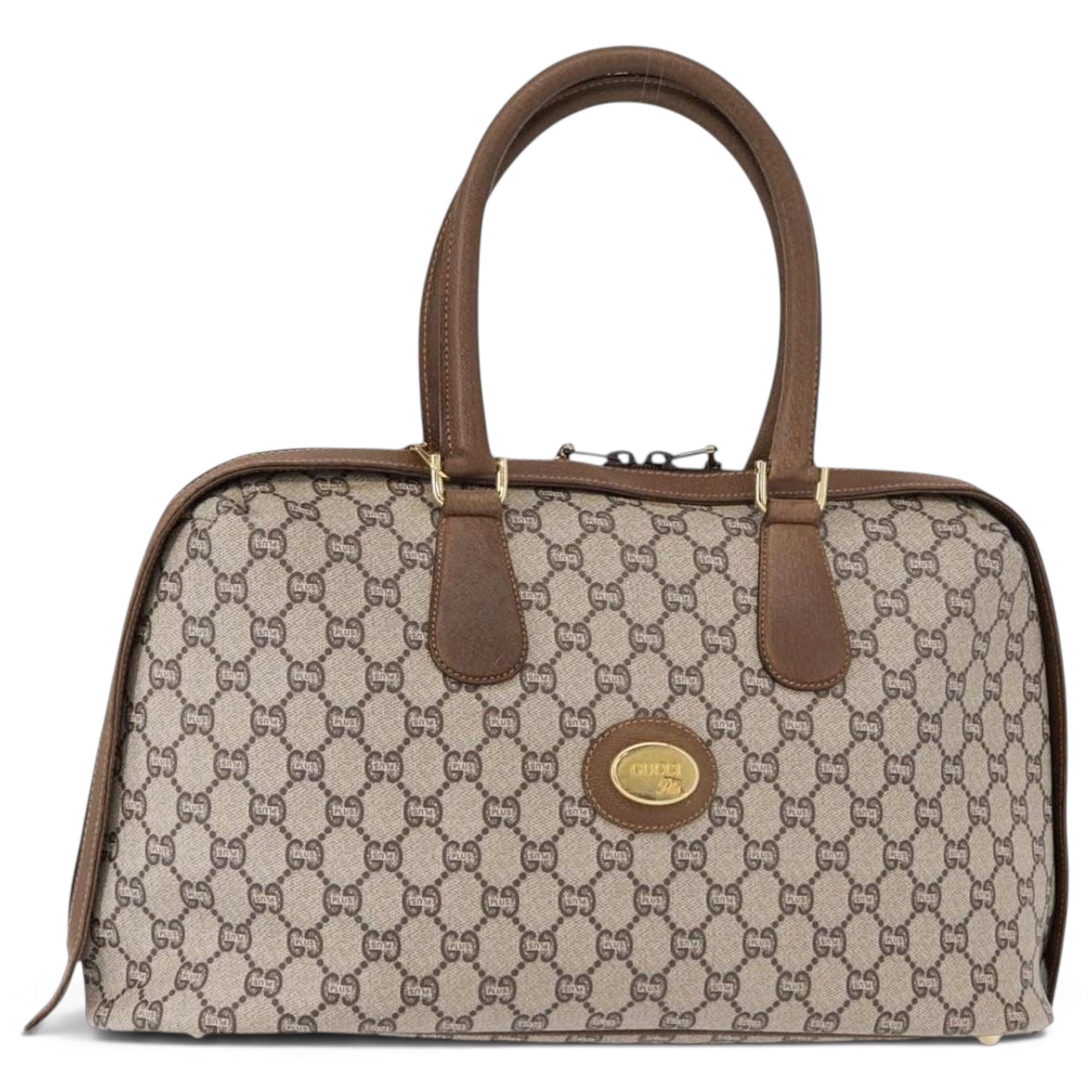 Boston leather bowling bag