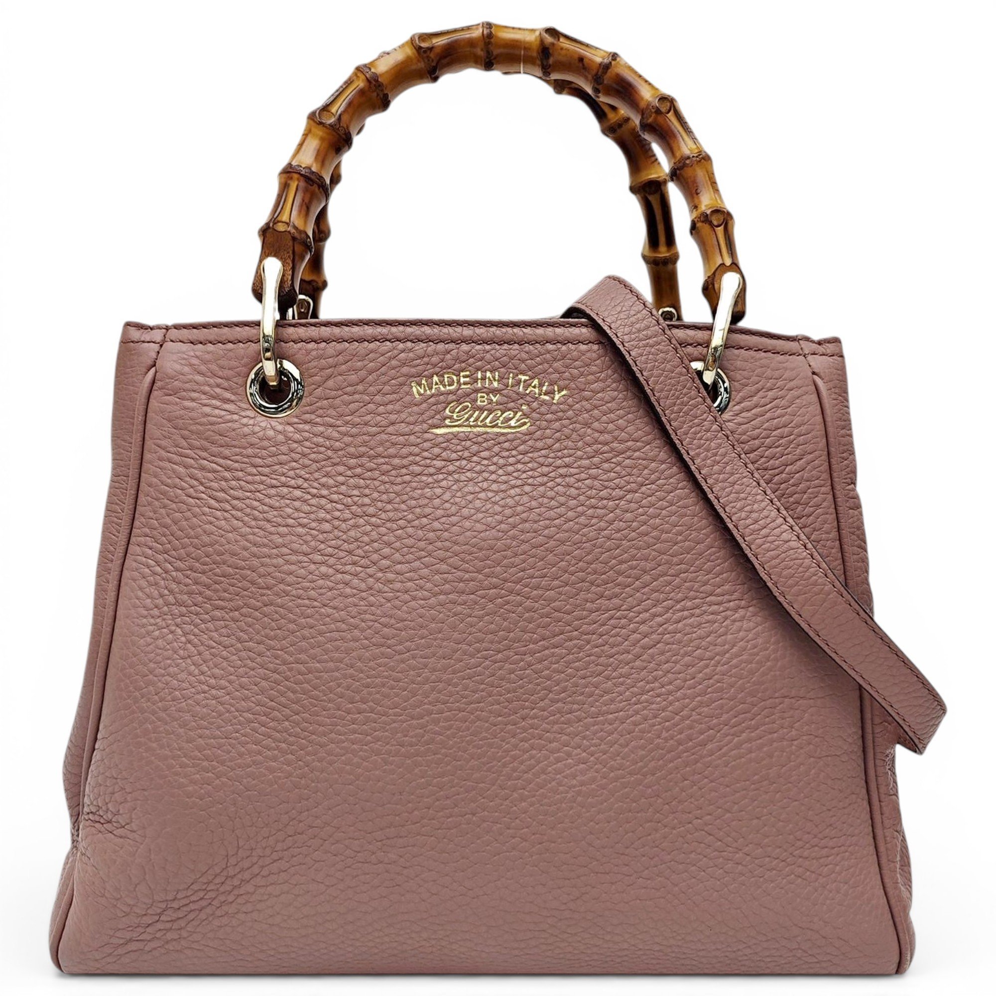 Bamboo leather handbag