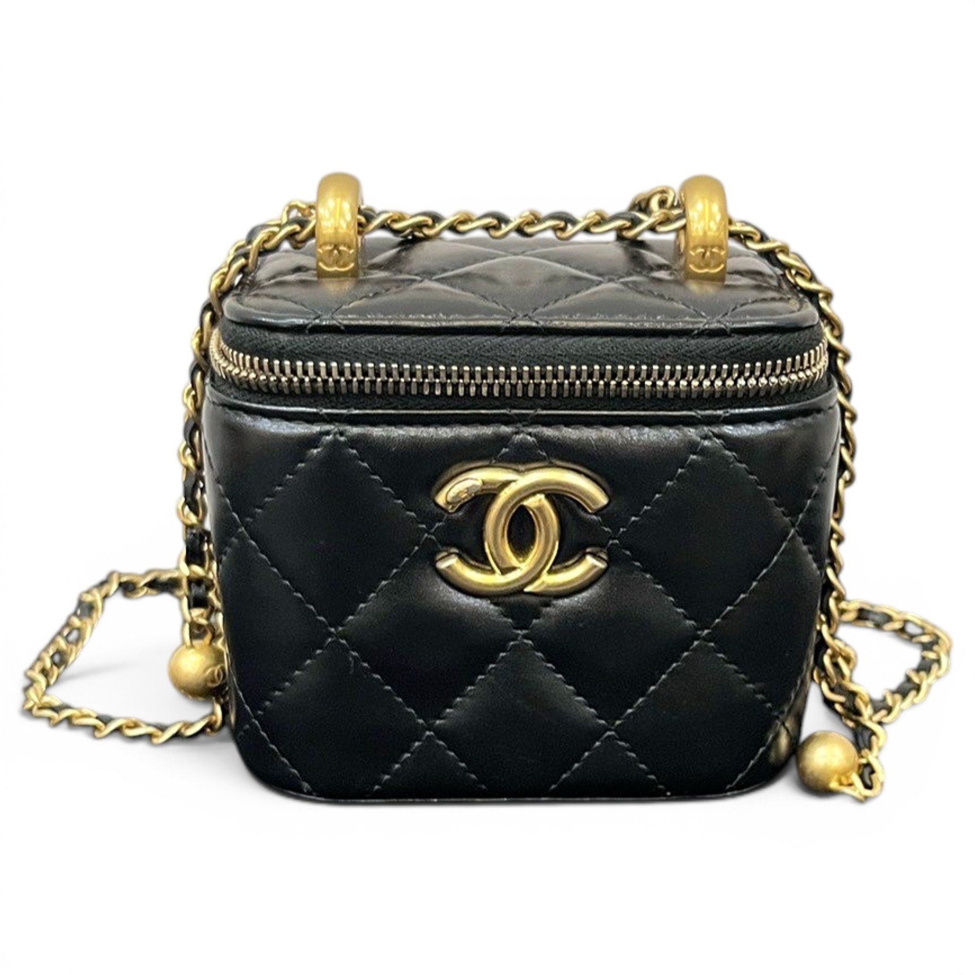 Trendy CC Vanity leather handbag