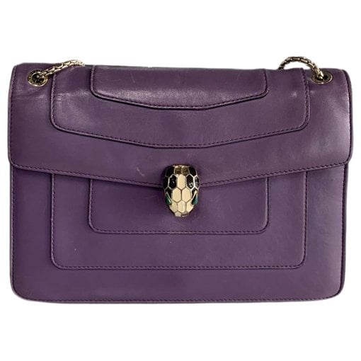 Serpenti leather handbag