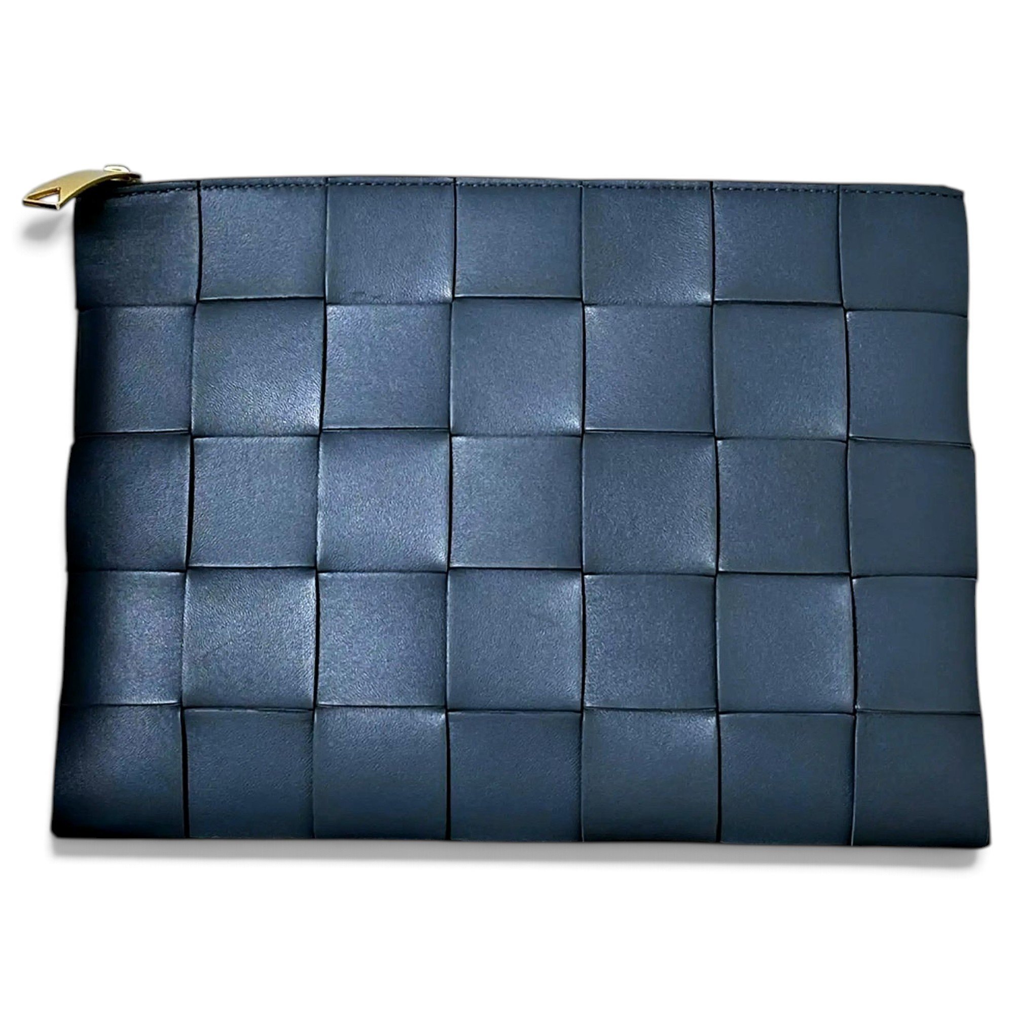 Leather clutch bag