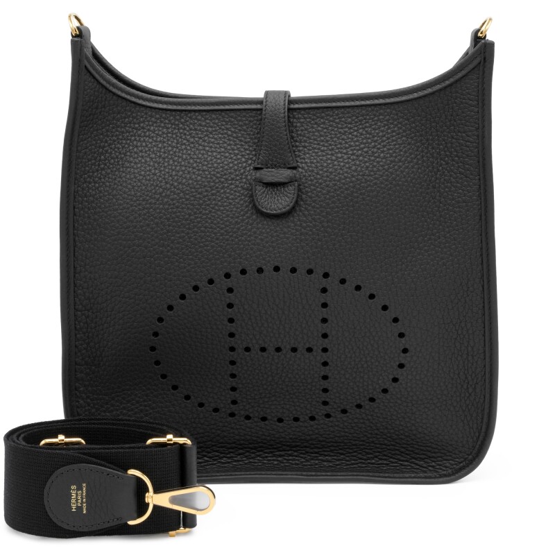 Hermes Black Clemence Evelyne III 29 Gold Hardware, 2025