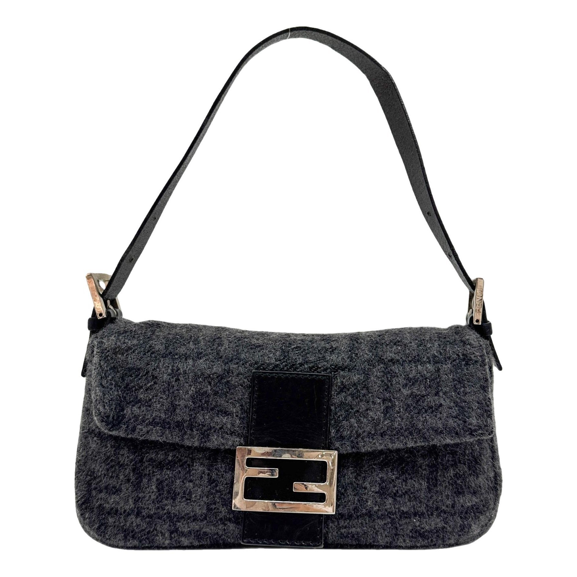 Baguette wool handbag