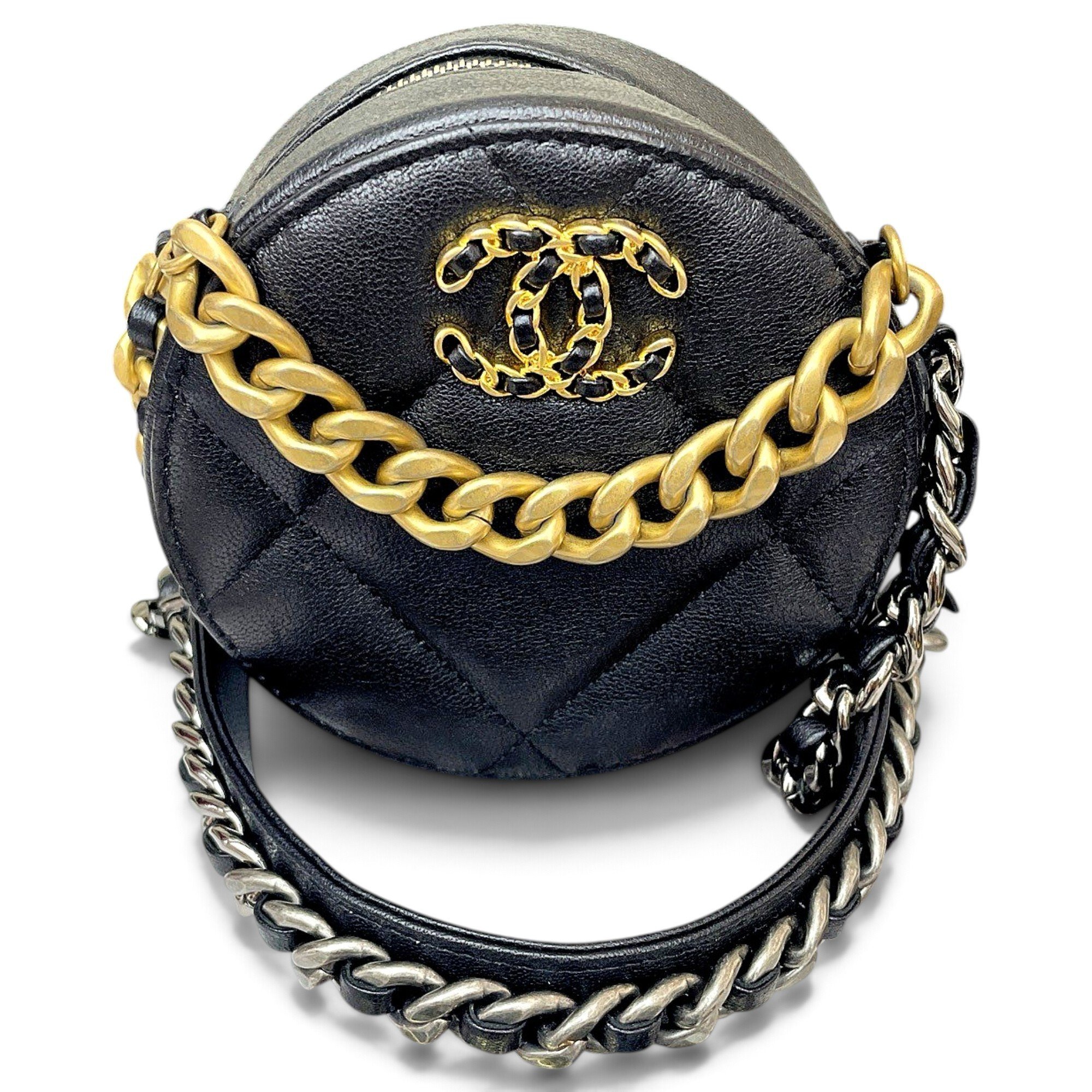 Vanity leather crossbody bag