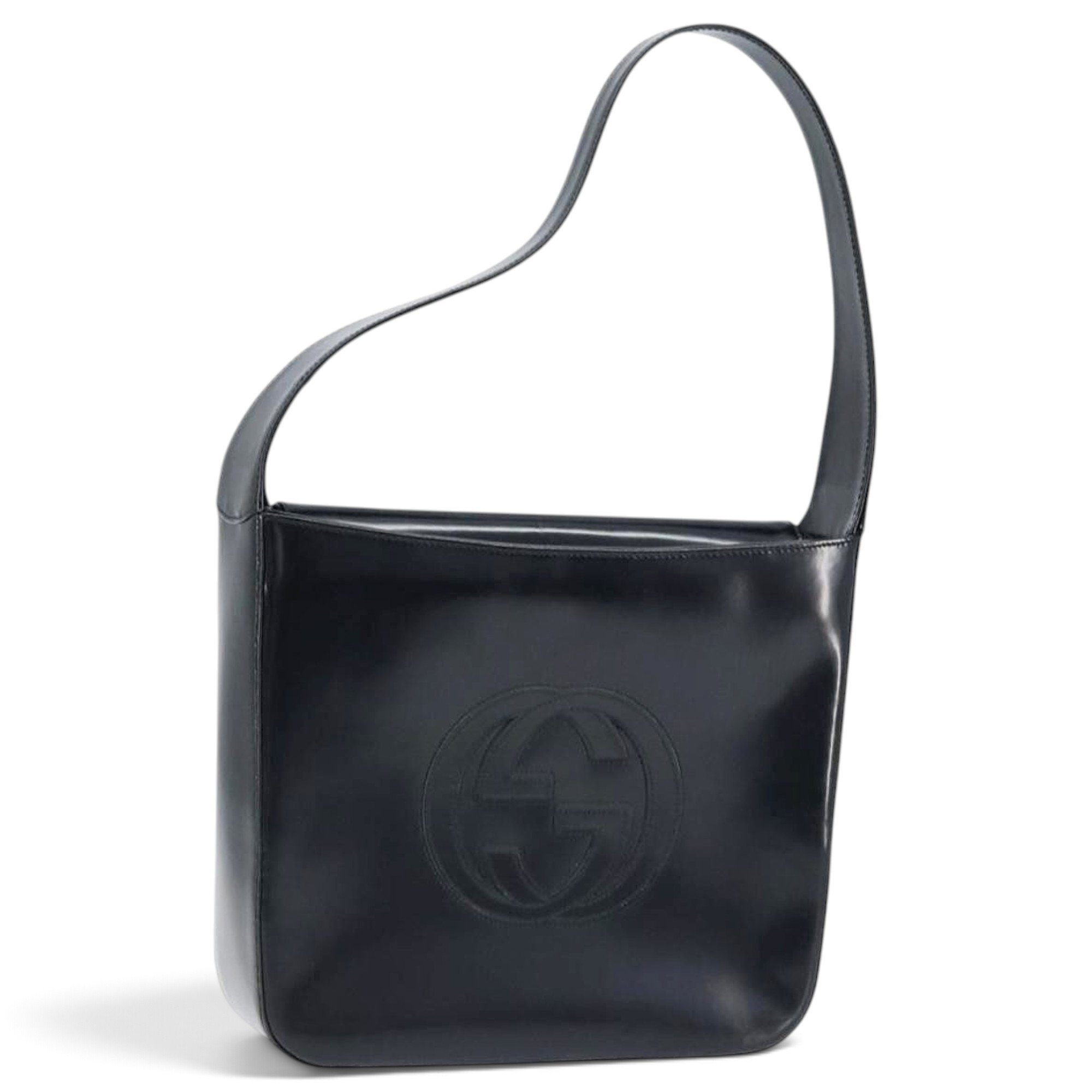 Patent leather handbag