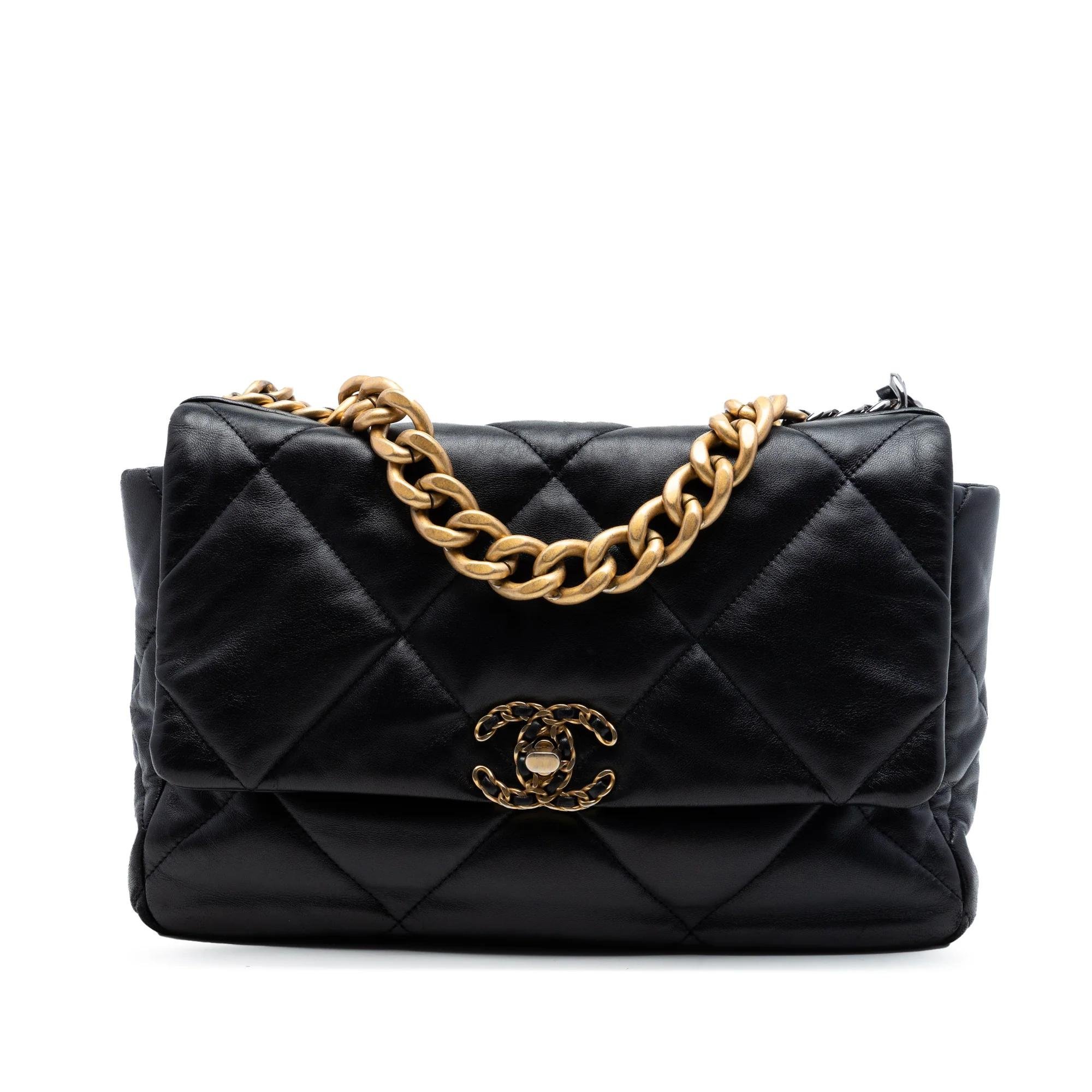Chanel 19 pony-style calfskin handbag