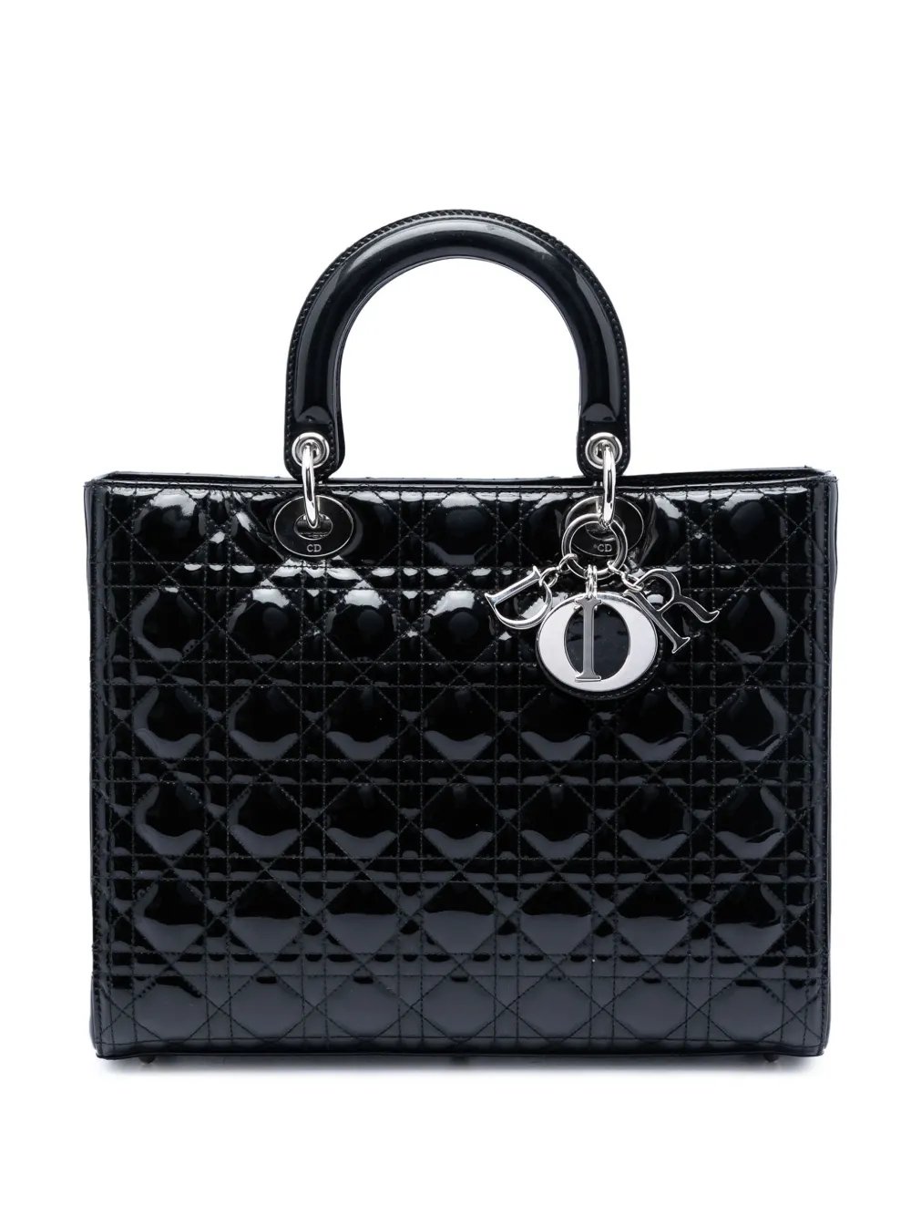 2009 Large Patent Cannage Lady Dior satchel