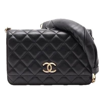 Wallet On Chain leather crossbody bag