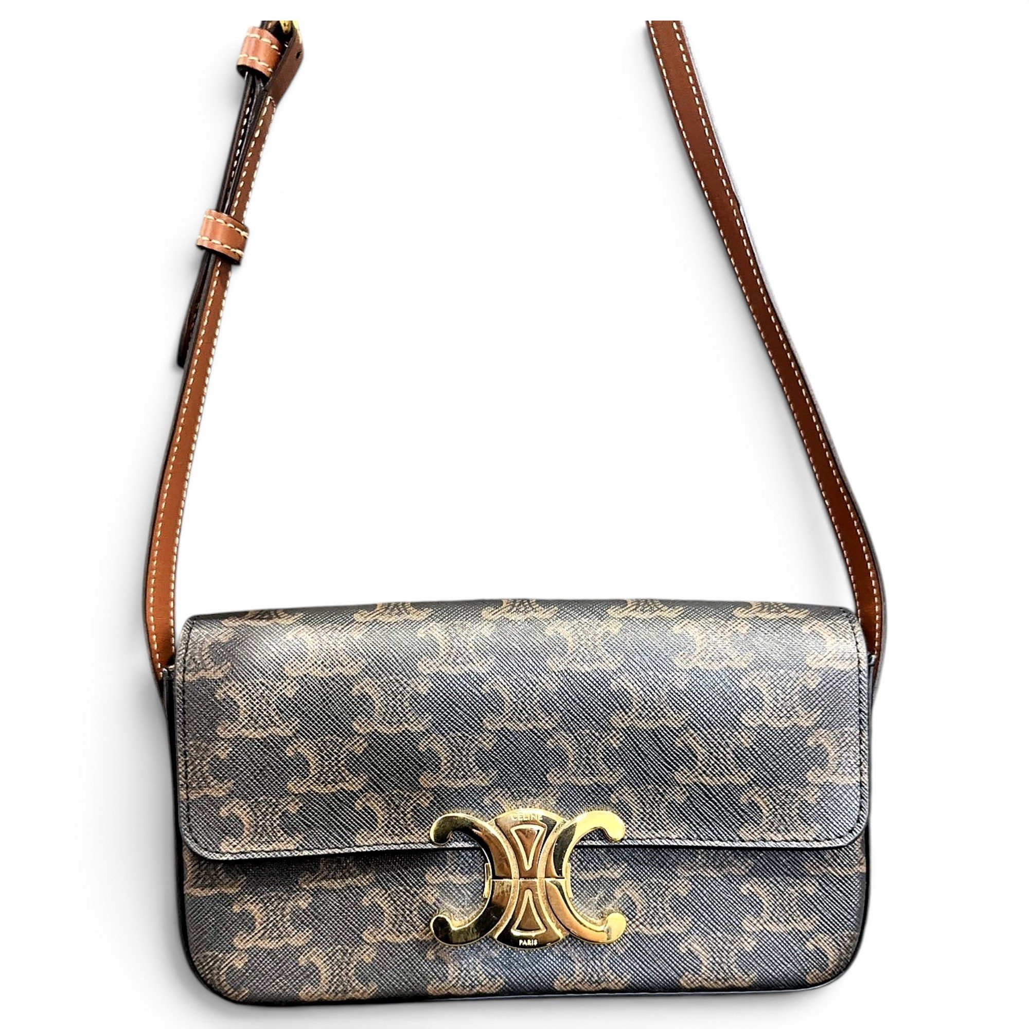 Triomphe leather handbag