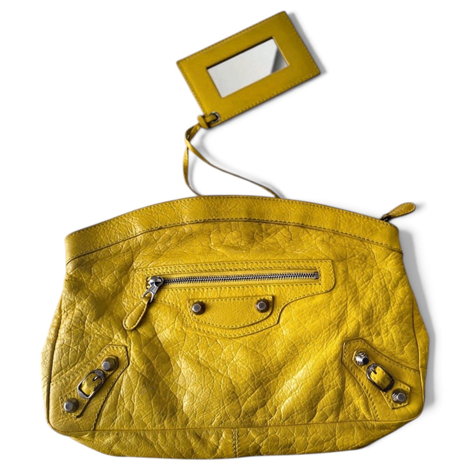 City leather handbag