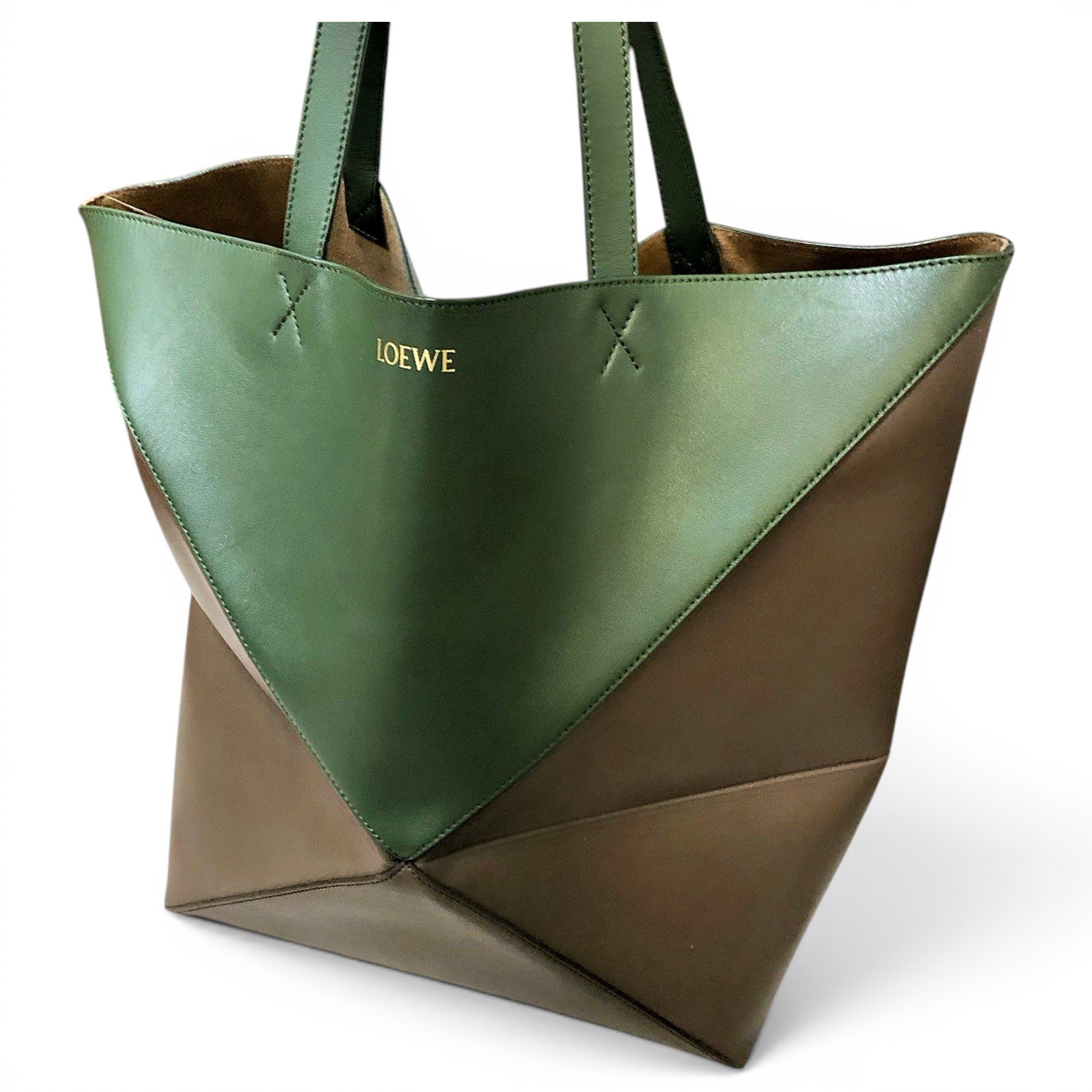 Puzzle Fold leather handbag