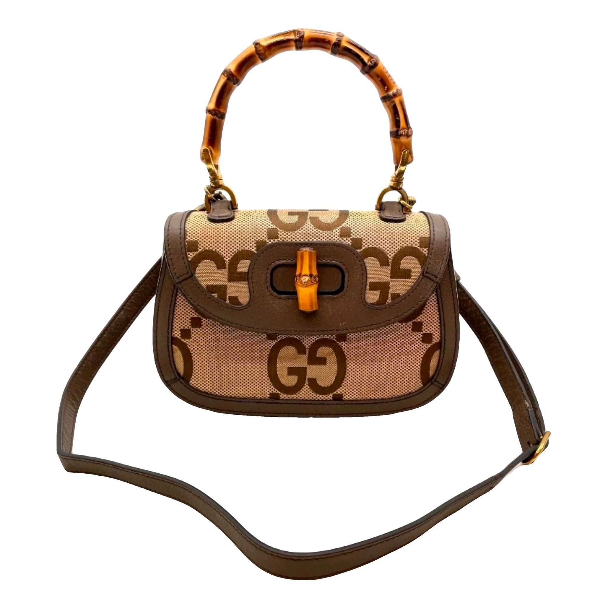 Bamboo leather handbag