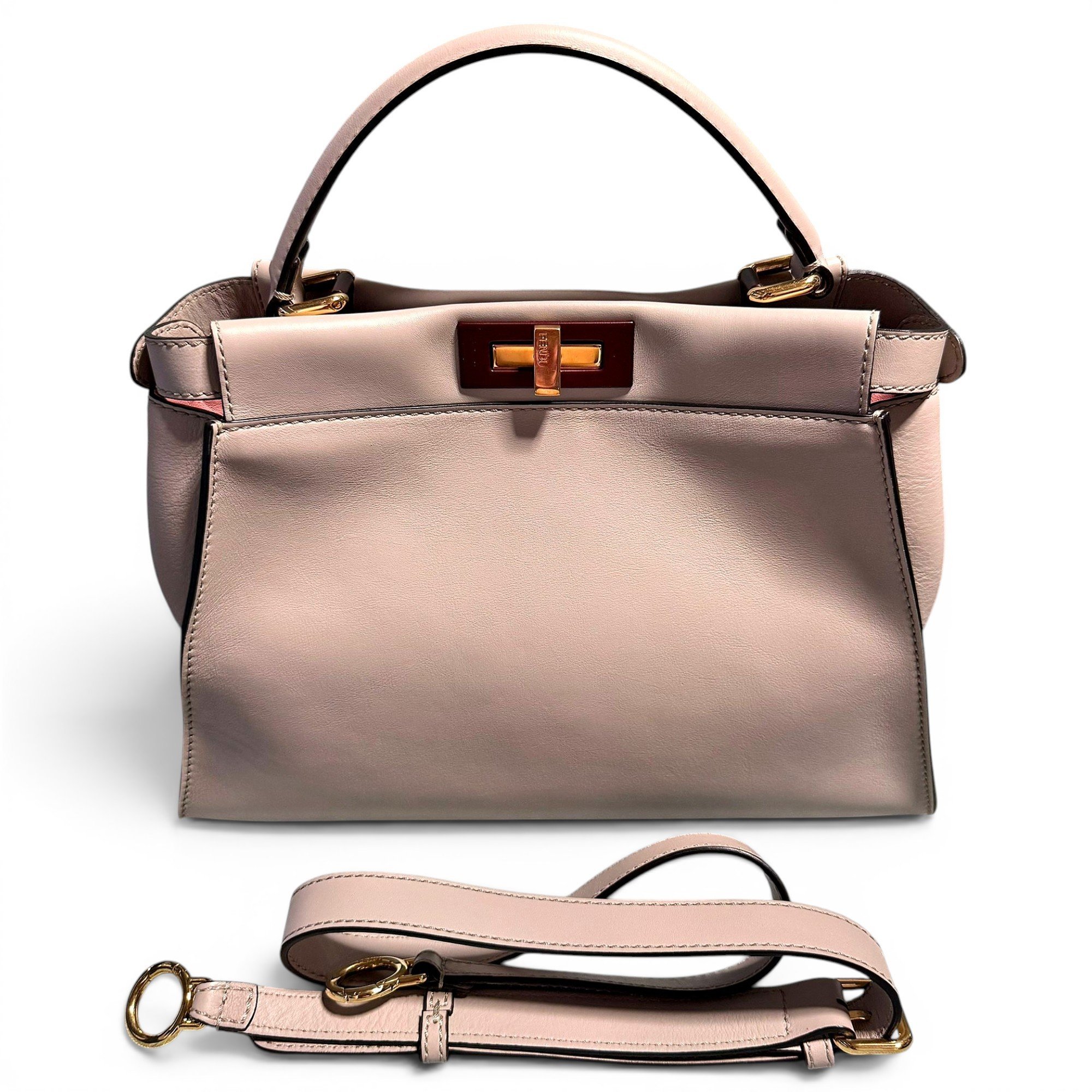 Peekaboo leather handbag