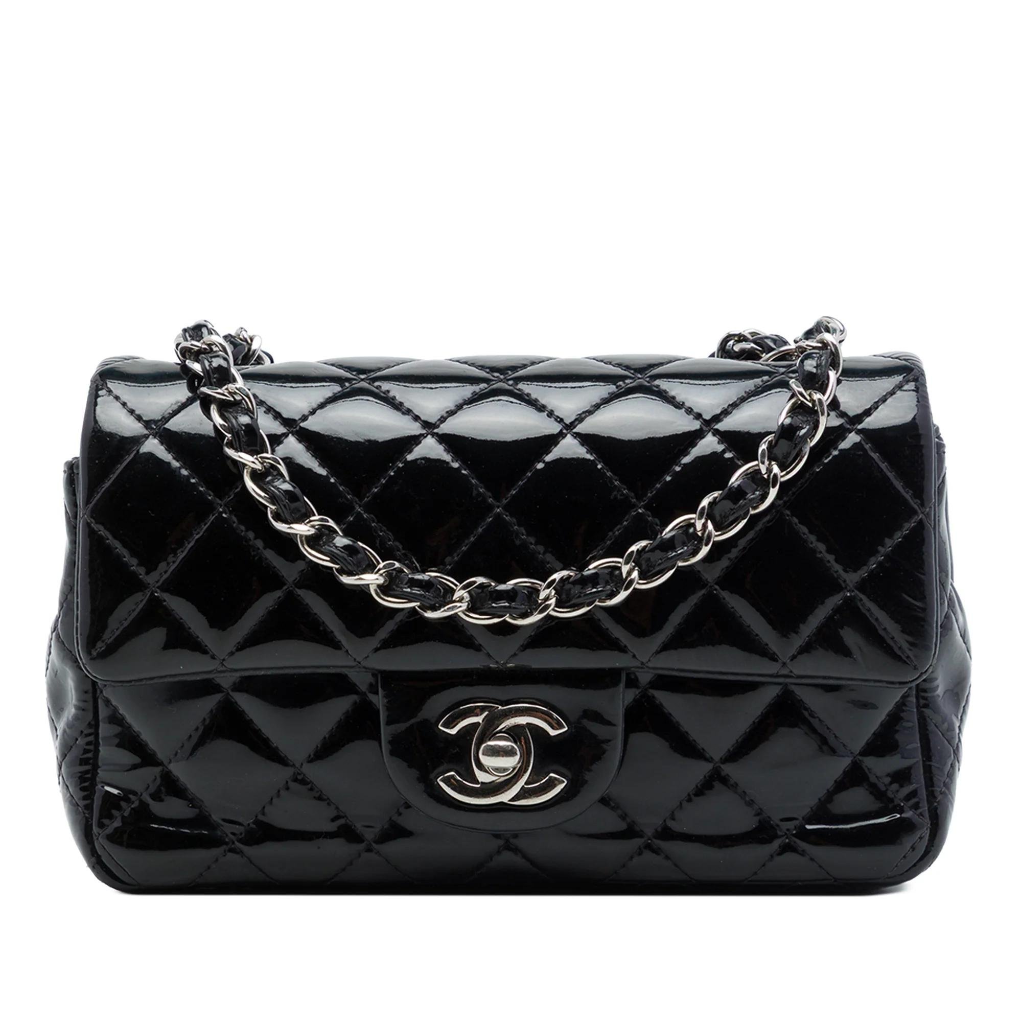 Patent leather handbag