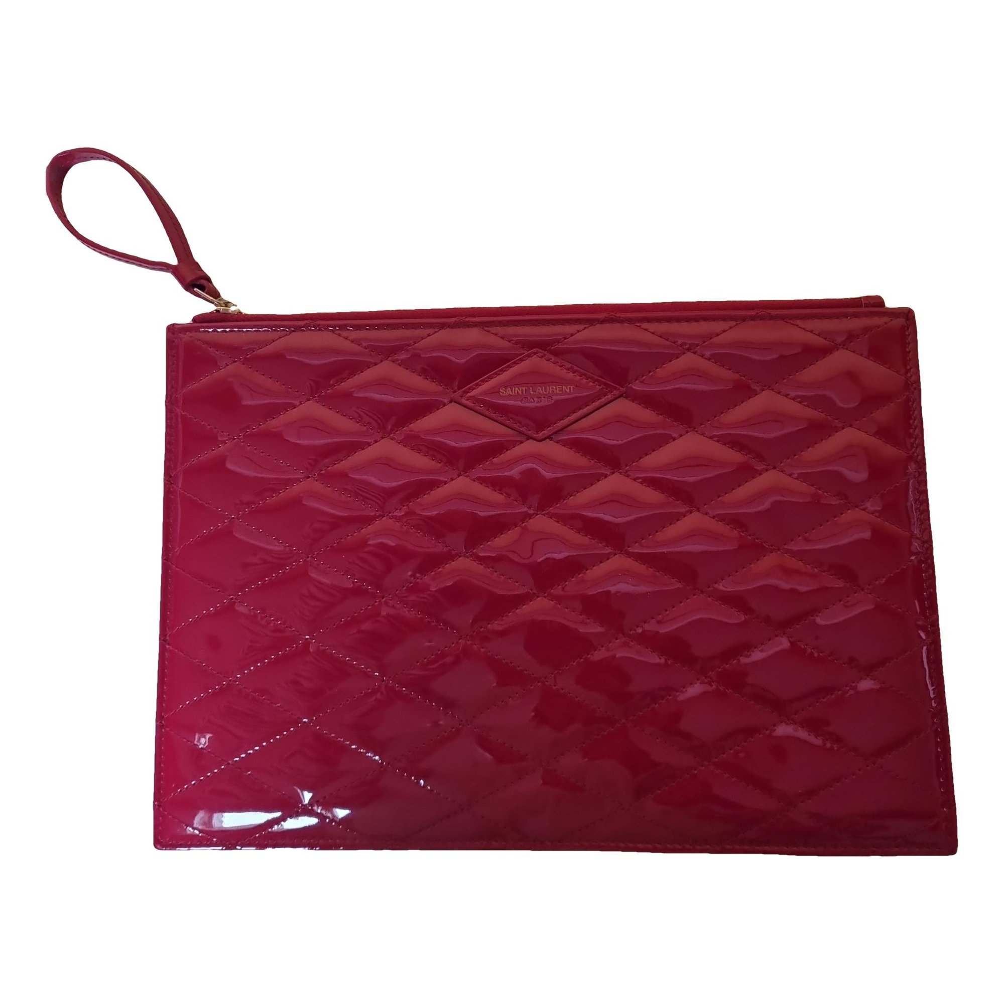 Patent leather clutch bag