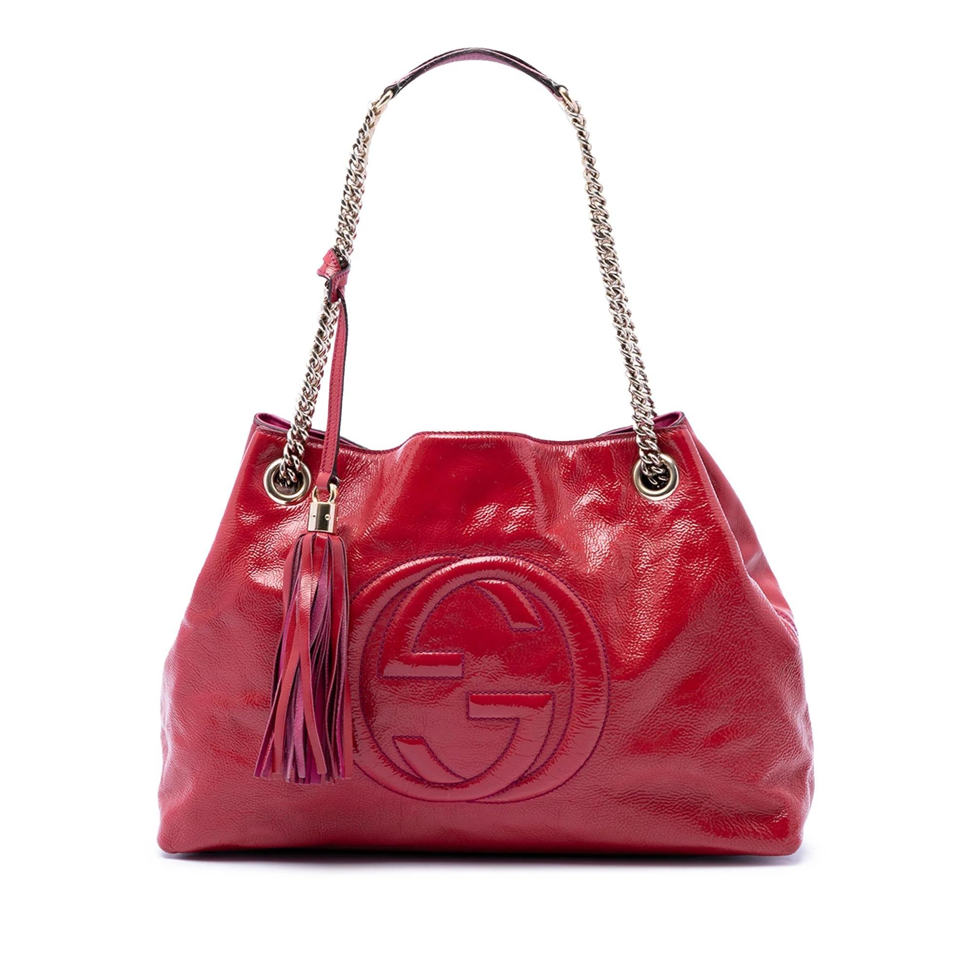 Soho Chain patent leather tote