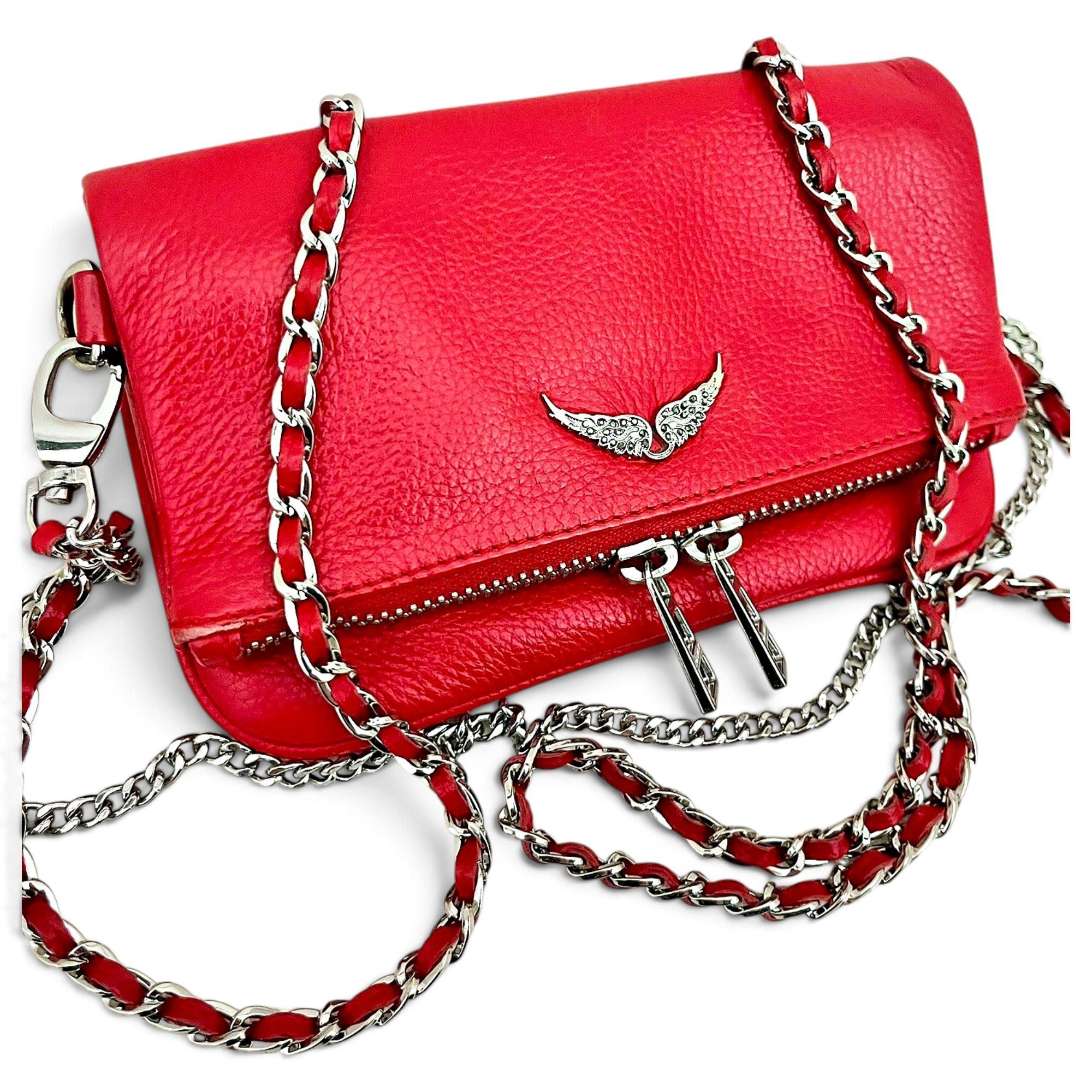 Rock leather crossbody bag