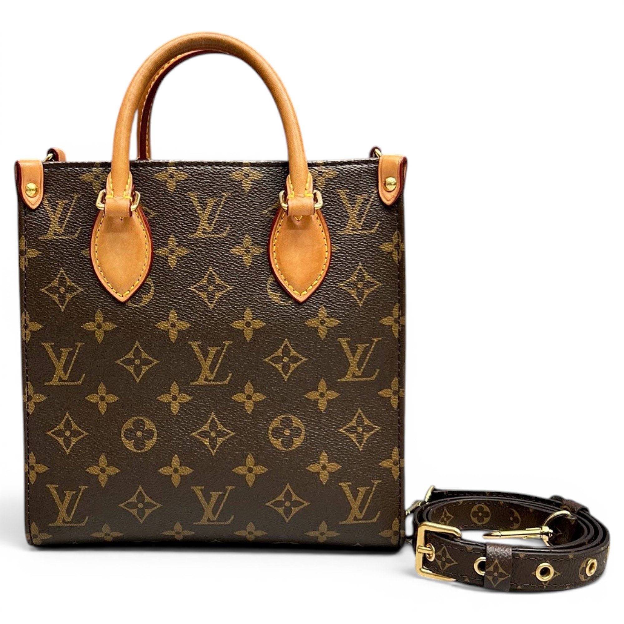 Plat leather handbag