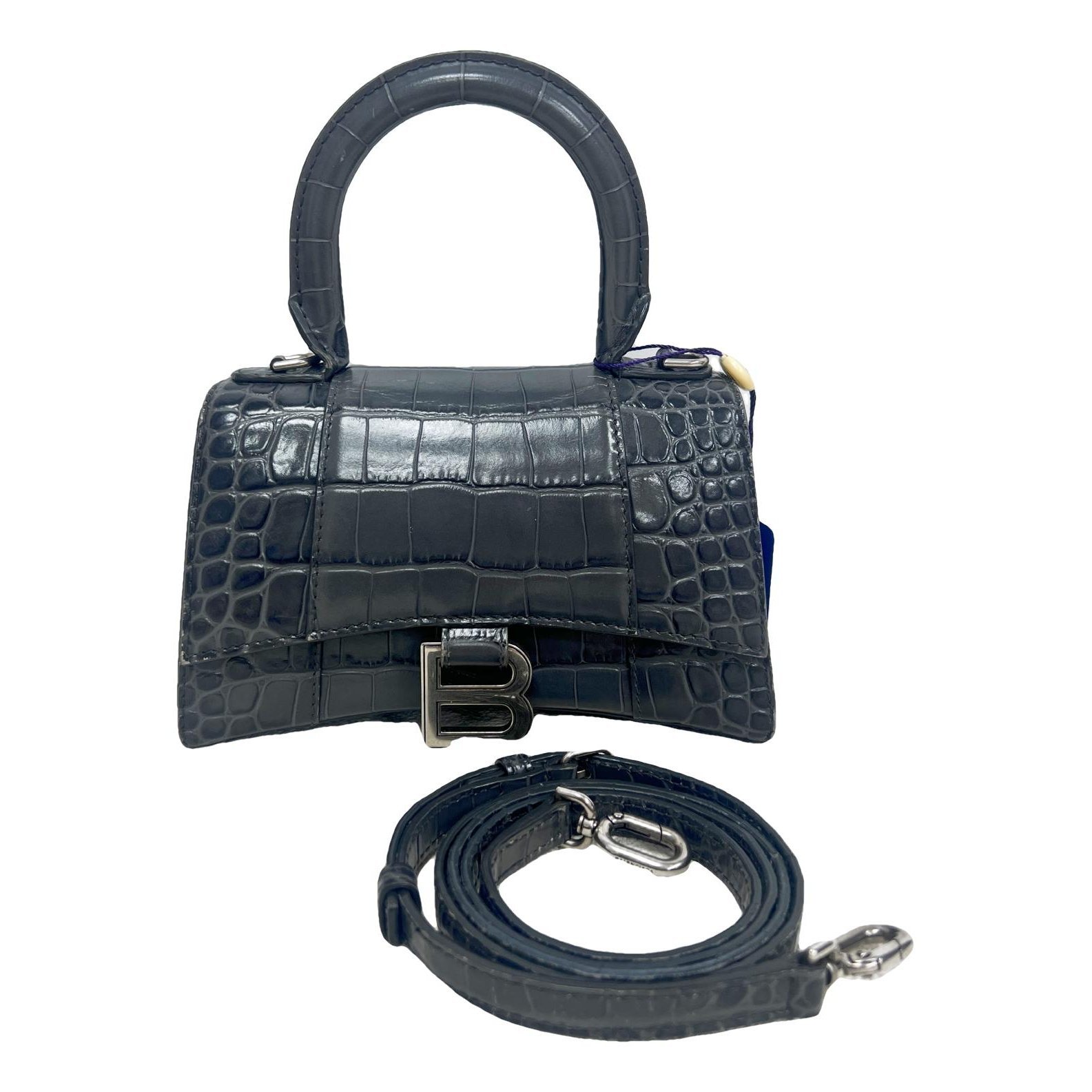 Hourglass leather crossbody bag