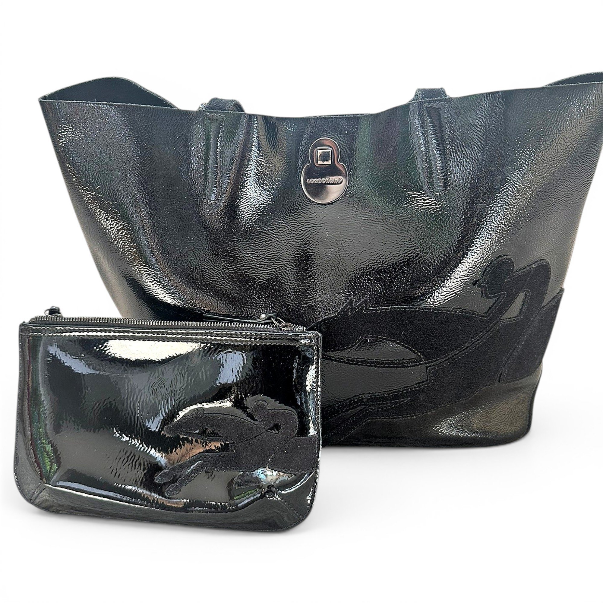 Longchamp Cavalcade patent leather tote