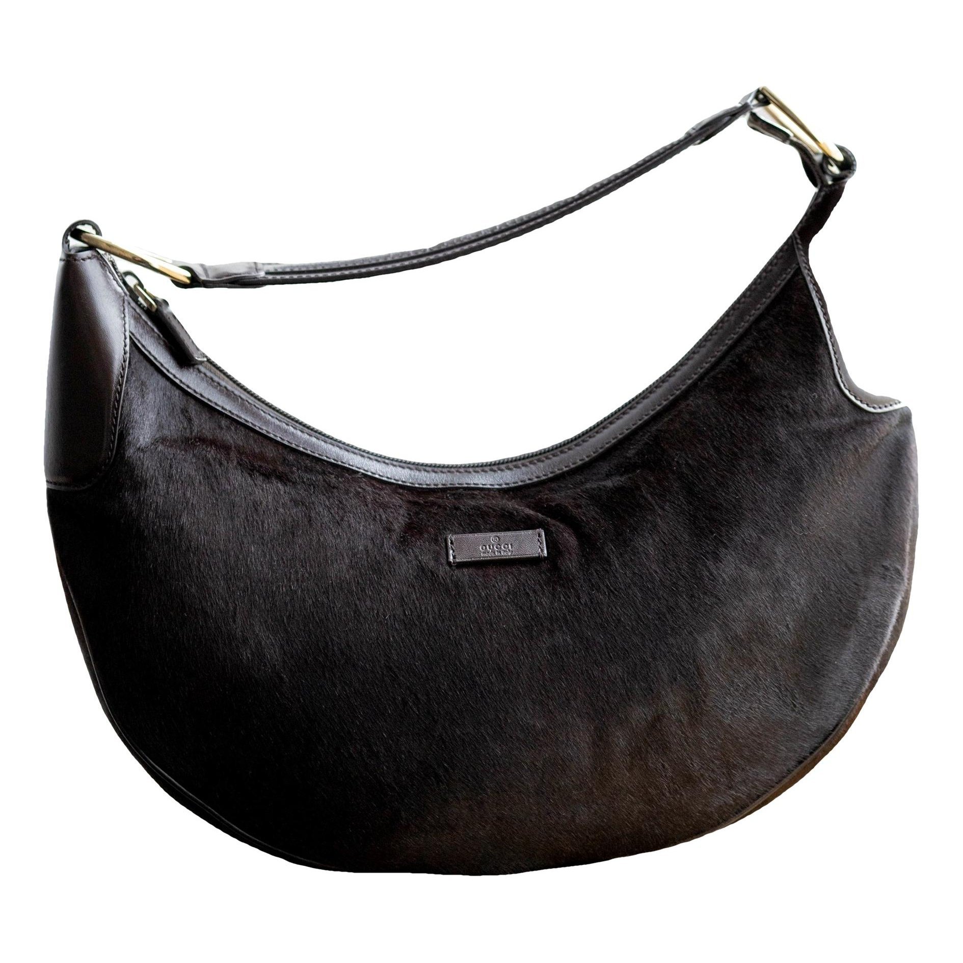 Hobo pony-style calfskin handbag