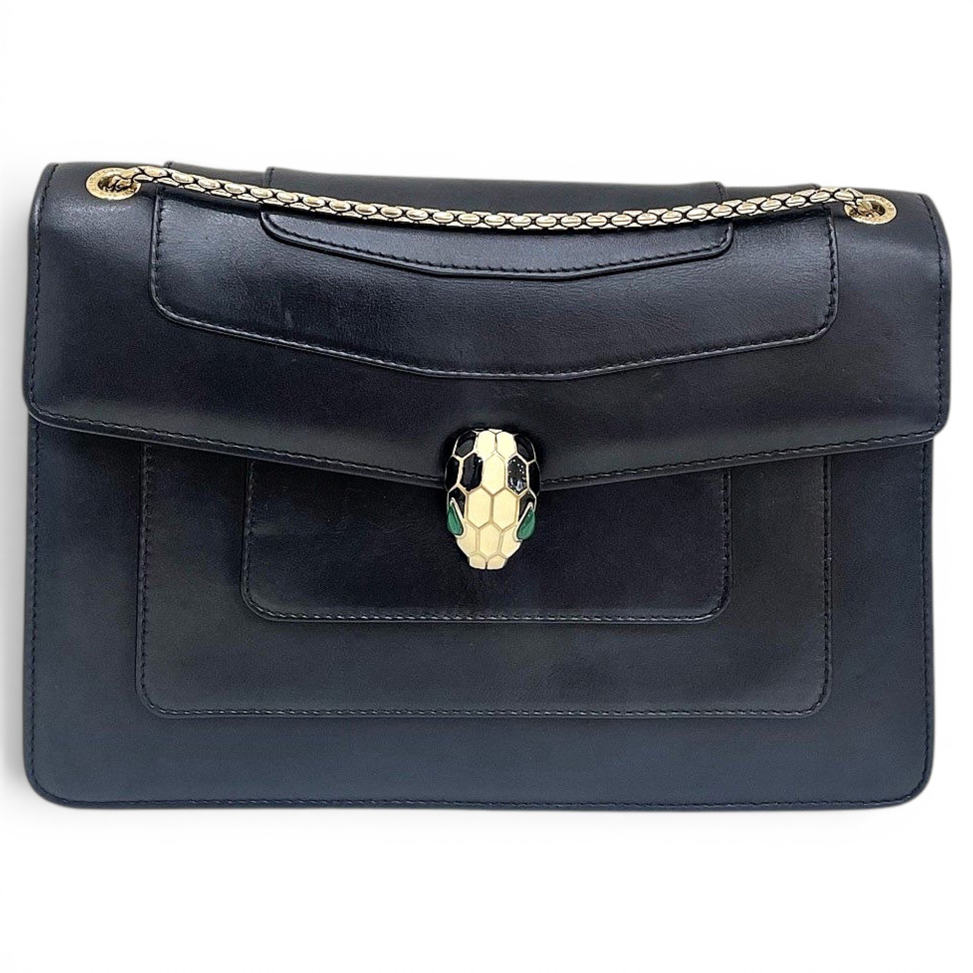 Serpenti leather handbag