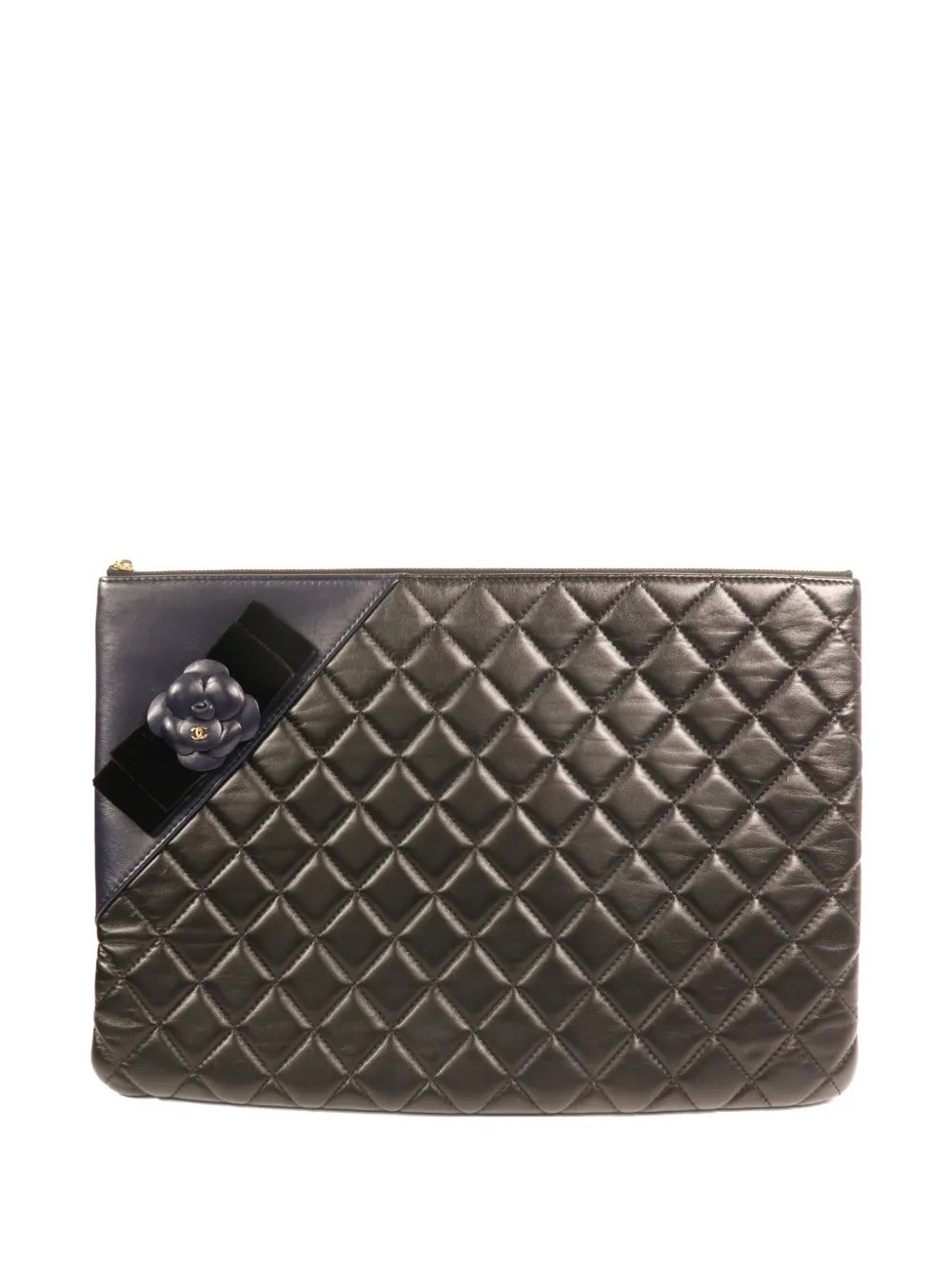 Camélia quilted clutch bag
