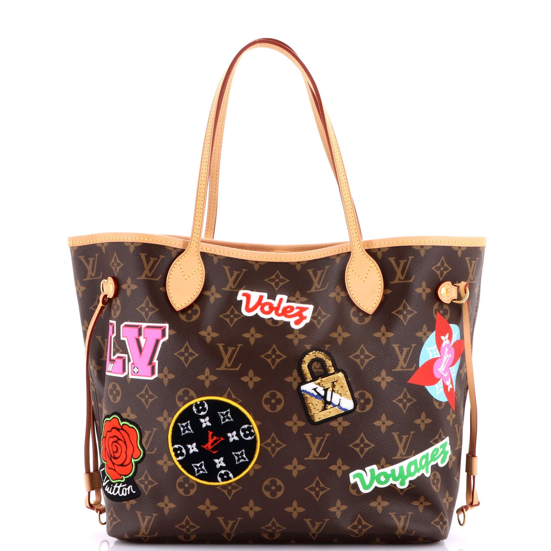 Neverfull NM Tote Limited Edition Patches Monogram Canvas MM