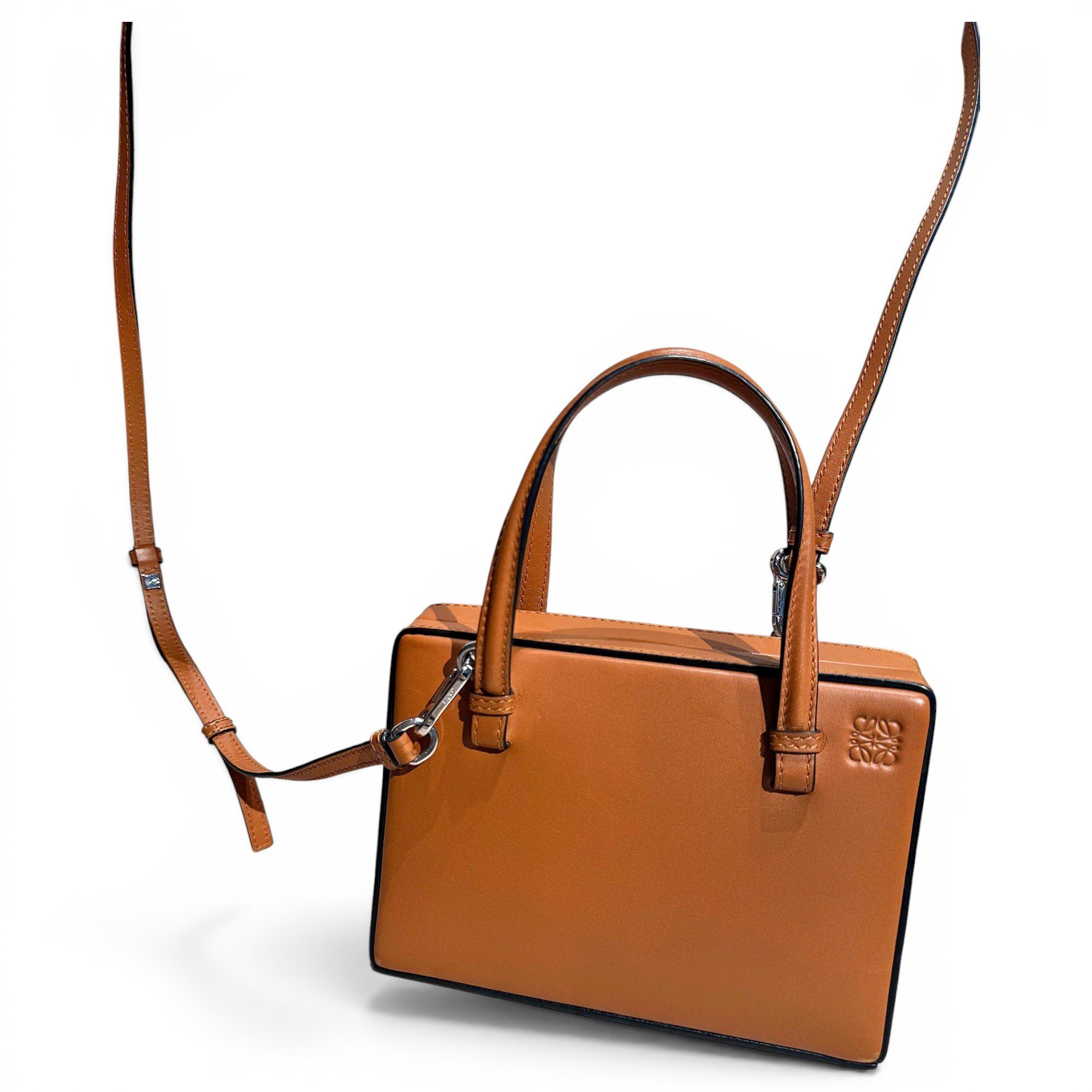 Postal leather tote