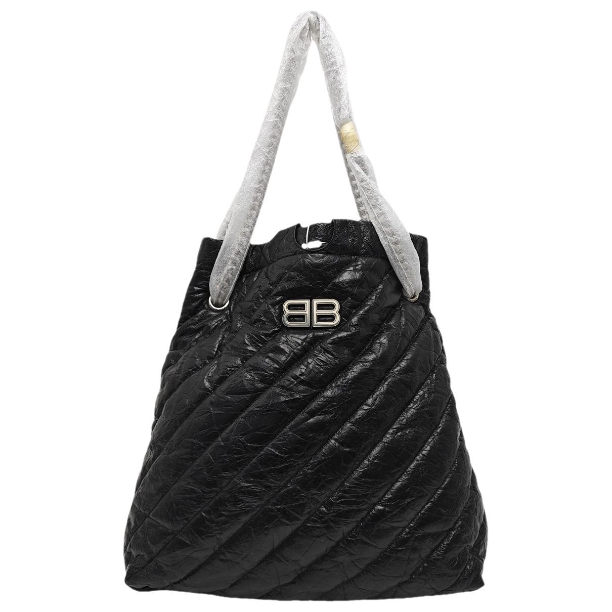 Crush leather handbag