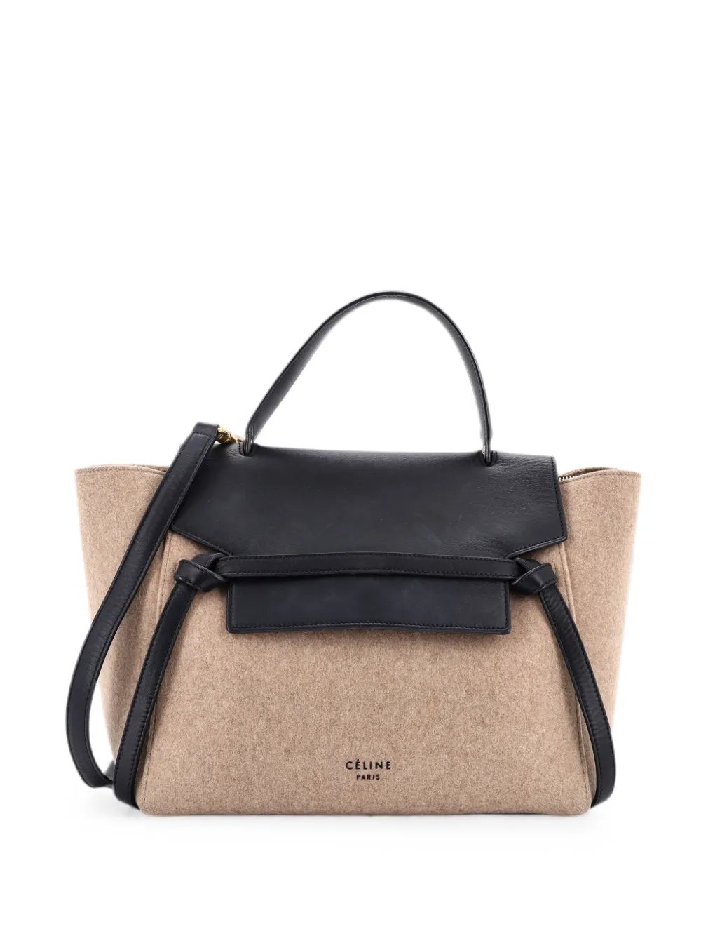 Belt Bag Felt and Leather Mini satchel