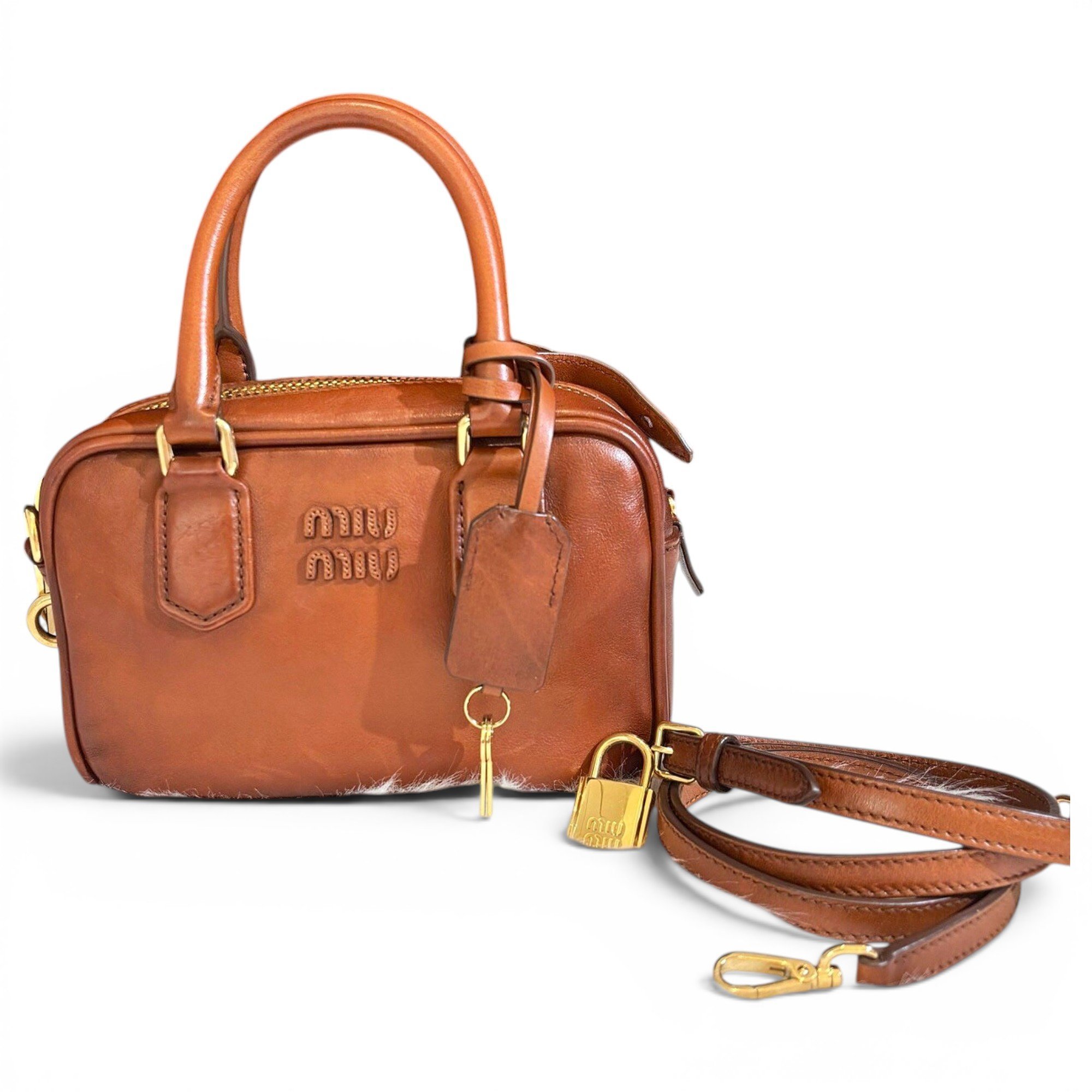 Leather clutch bag