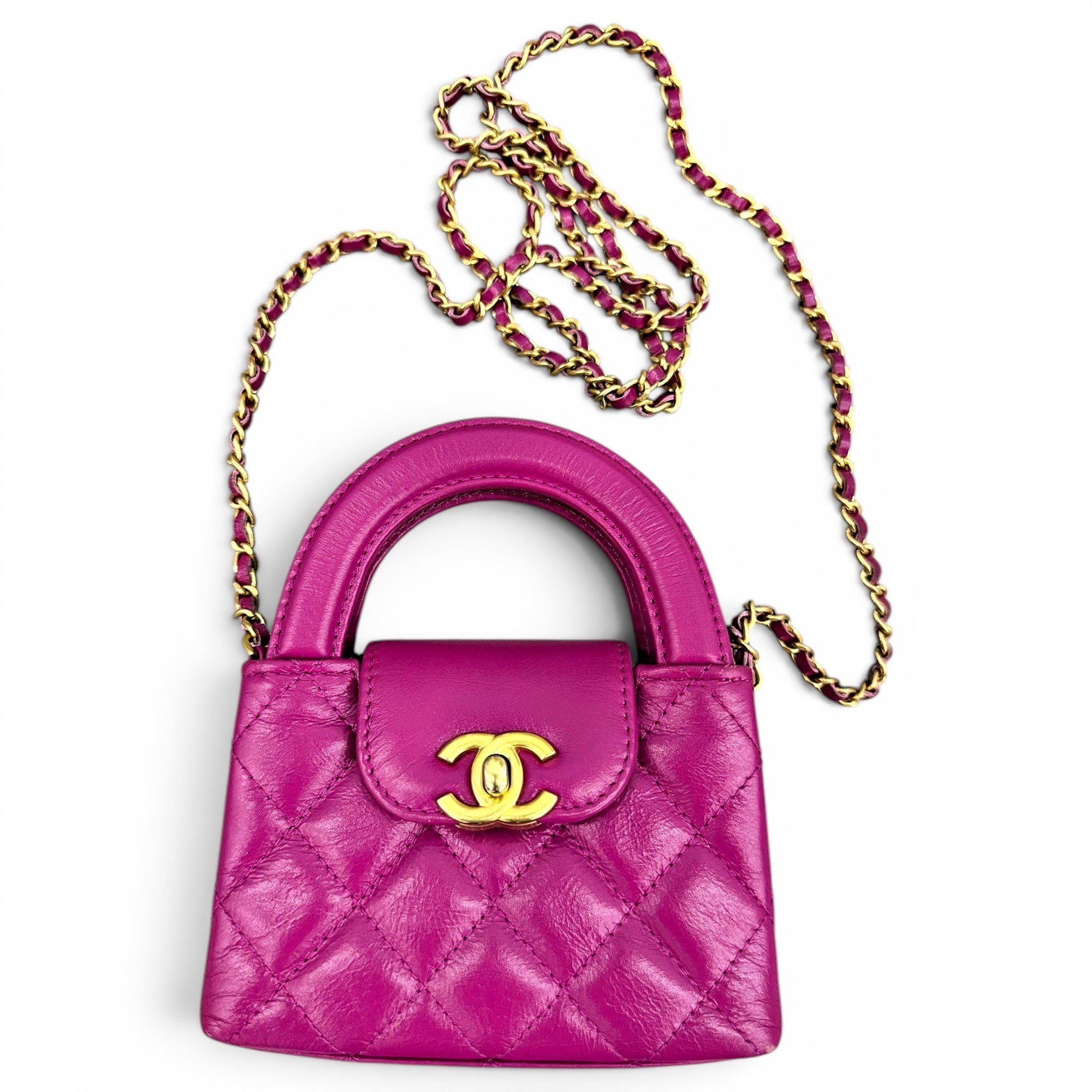 Mini Shopping leather handbag
