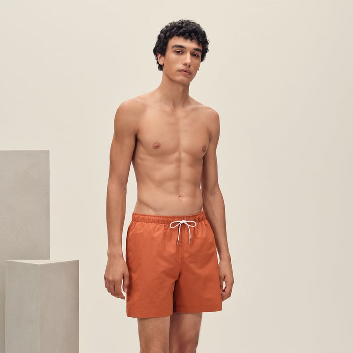 Orange Brûlé "H Fantome" Swim Trunks