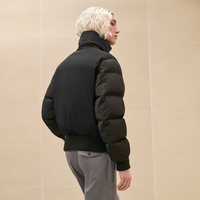 Kaki Recto Verso Puffer Coat