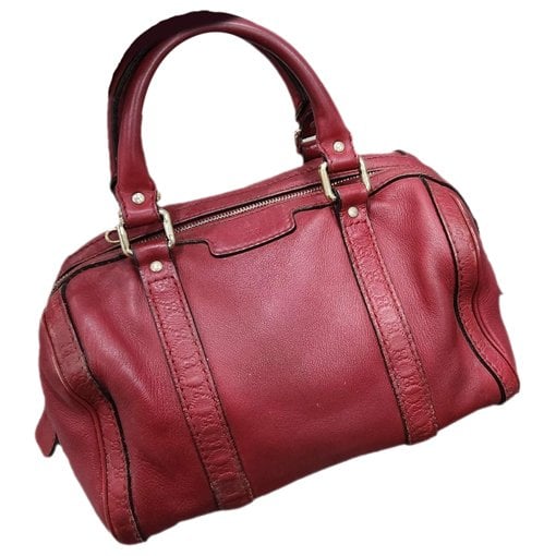 Boston leather bowling bag