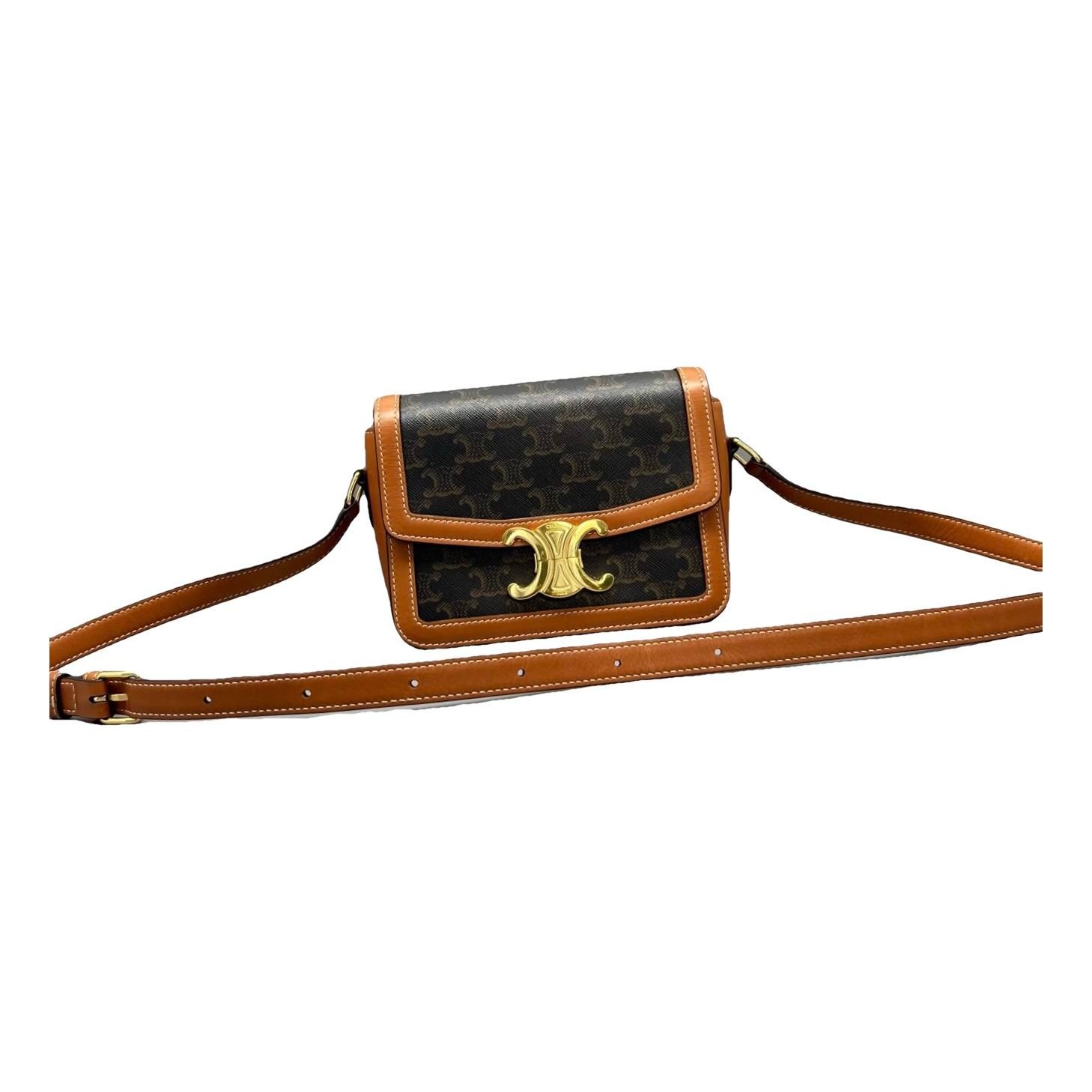 Triomphe leather handbag