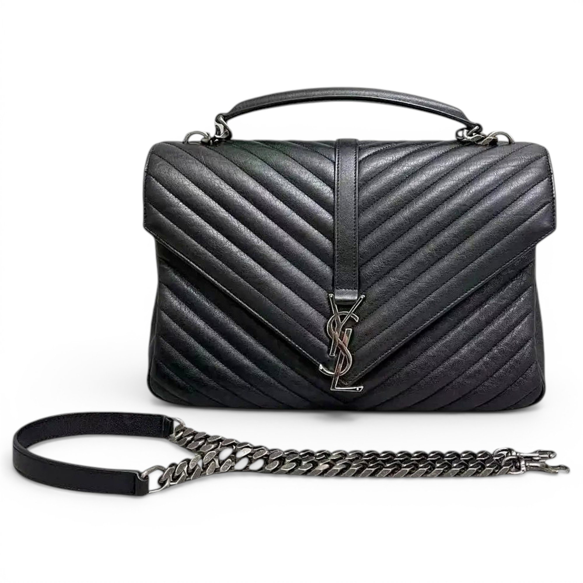 Collége monogramme leather handbag